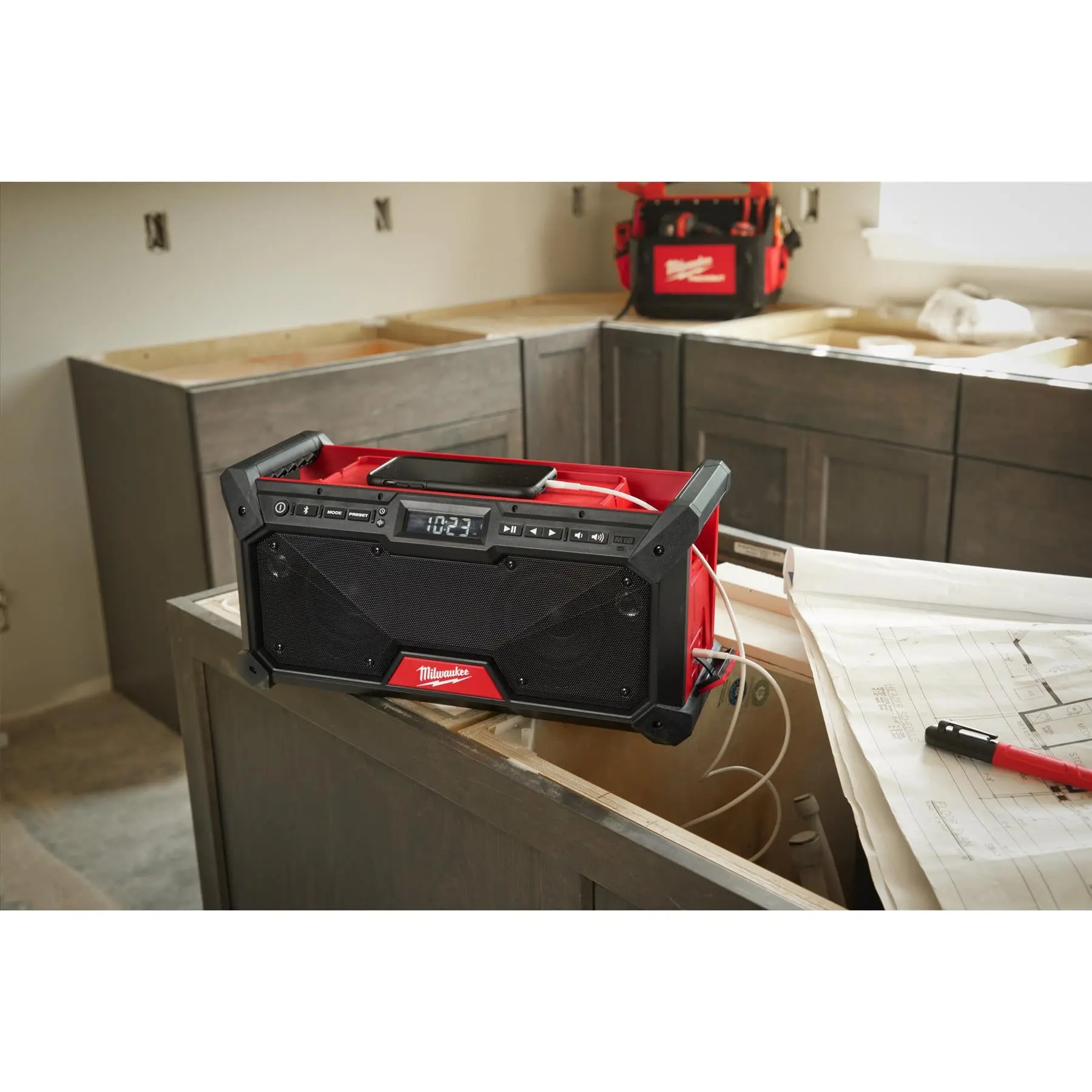 Milwaukee M18 18V Cordless Jobsite Radio DAB+ Bare Unit M18RADDAB+G2-0 - Image 11