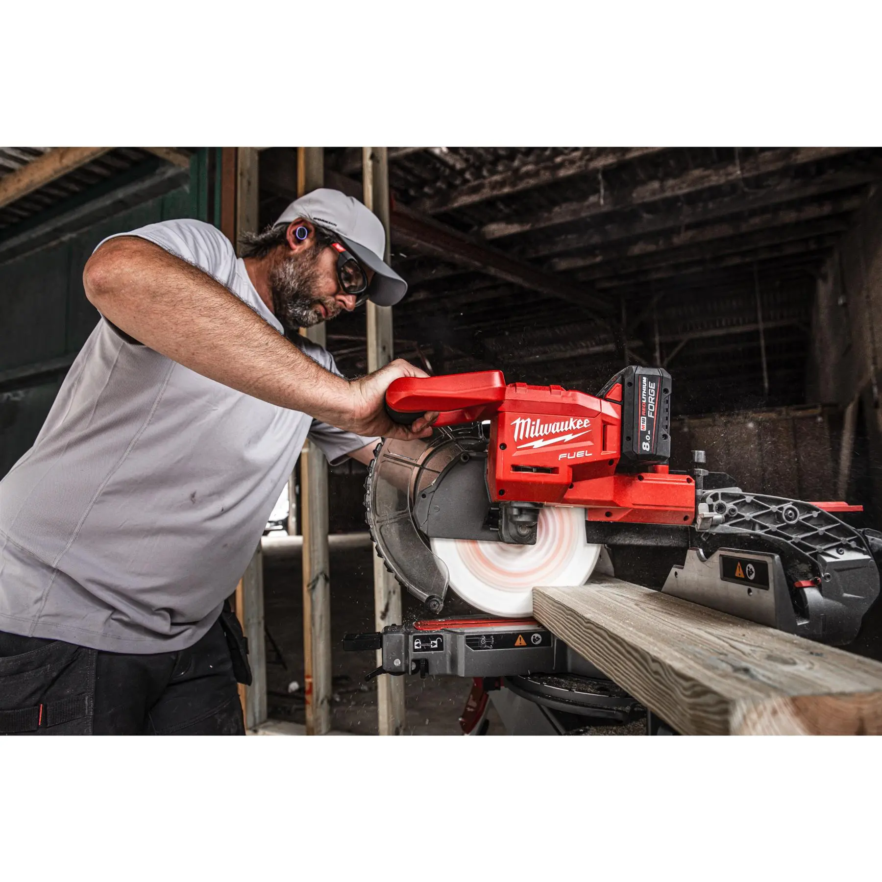 Milwaukee M18 18V FUEL 254mm Mitre Saw Cordless Chop Saw Bare Unit M18FMS254-0 - Image 16
