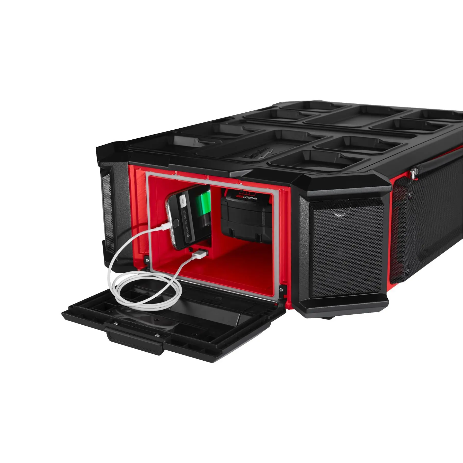 Milwaukee M18 18V PACKOUT Radio Charger DAB+ AM/FM Bare Unit M18PRCDAB+-0 - Image 6