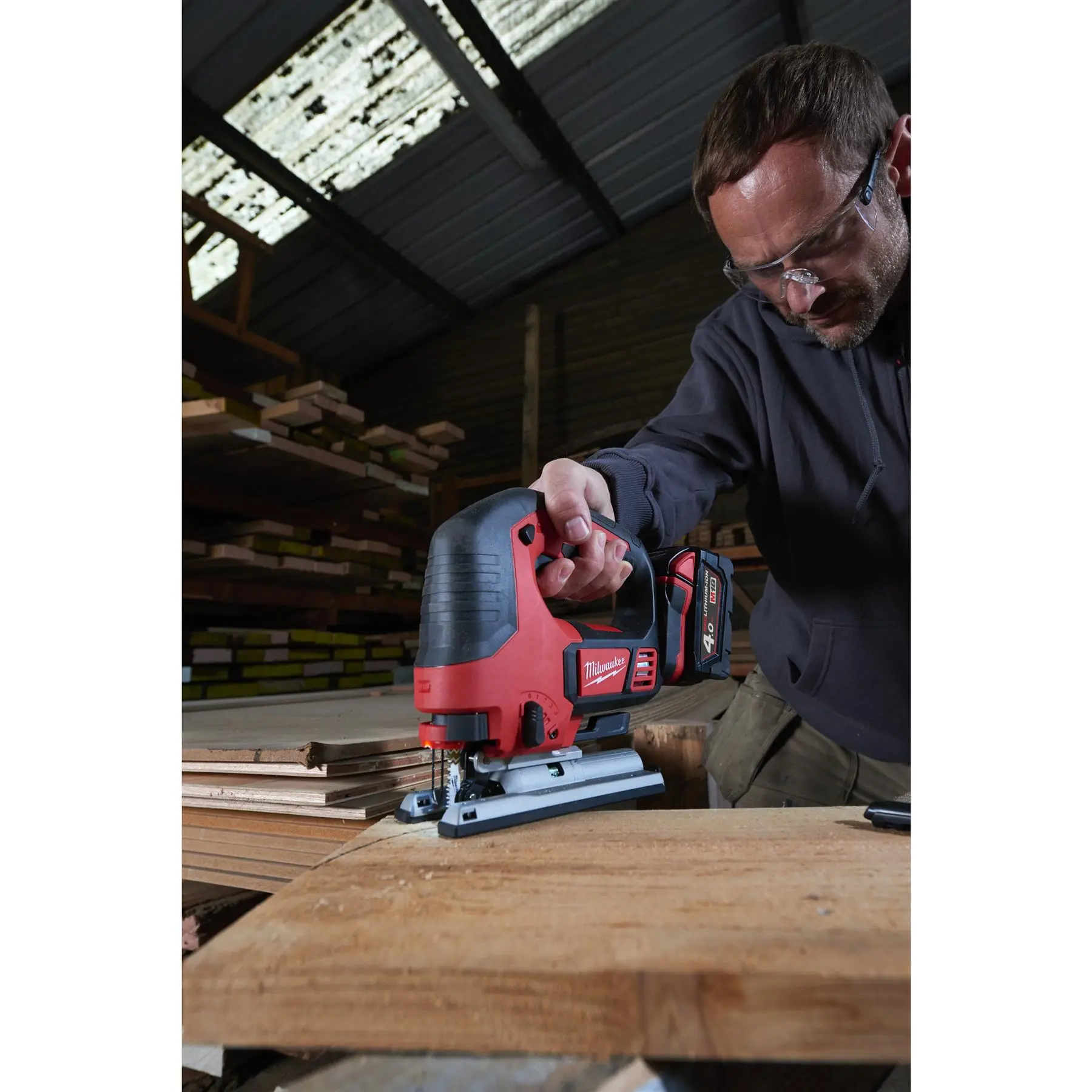 Milwaukee M18 18V Top Handle Jigsaw FIXTEC Quick Change Bare Unit M18BJS-0 - Image 6