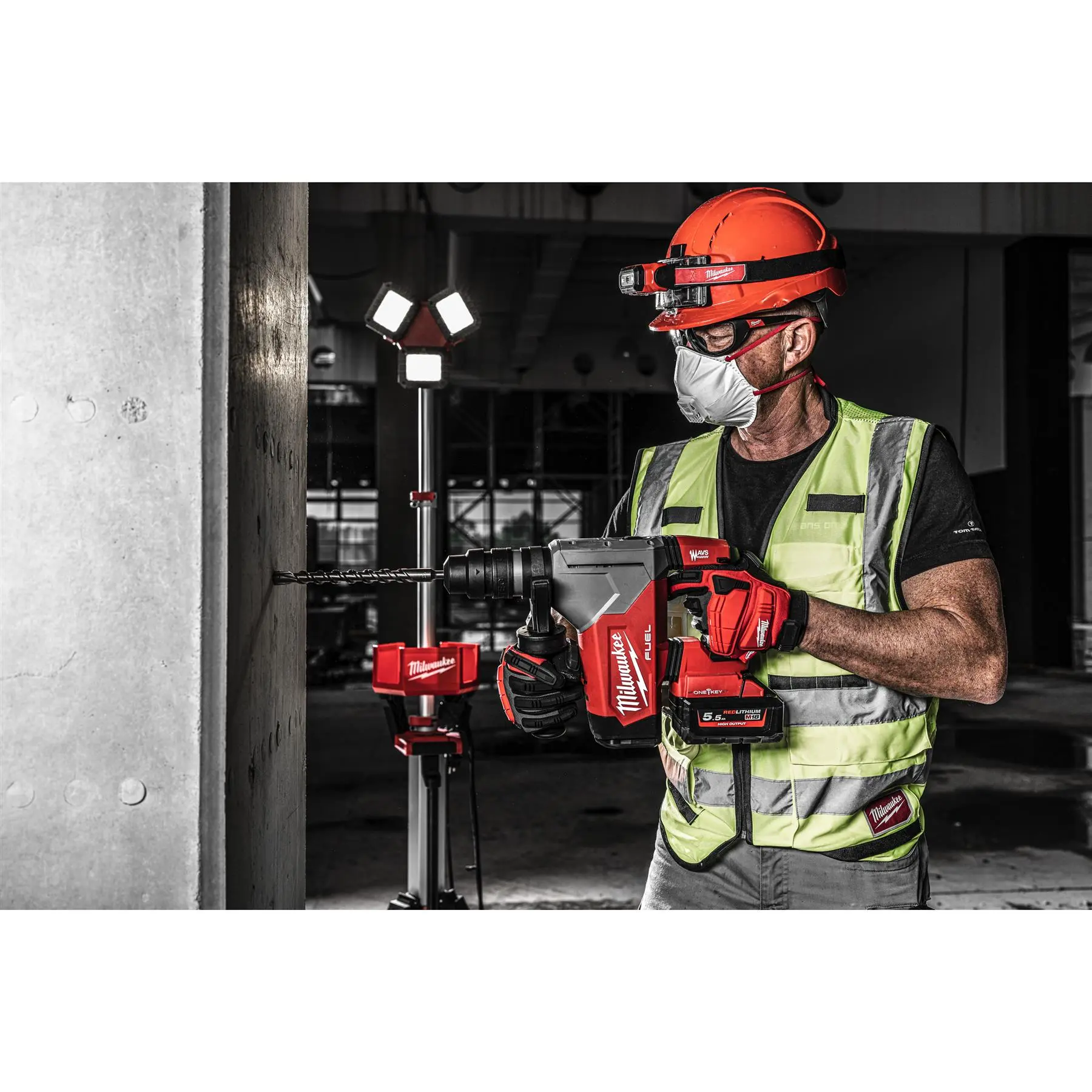 Milwaukee M18 Fuel 18V One-Key 4 Mode 32mm Cordless SDS Plus Hammer Drill Fixtec Chuck HD Box Bare Unit M18ONEFHPX-0X - Image 10