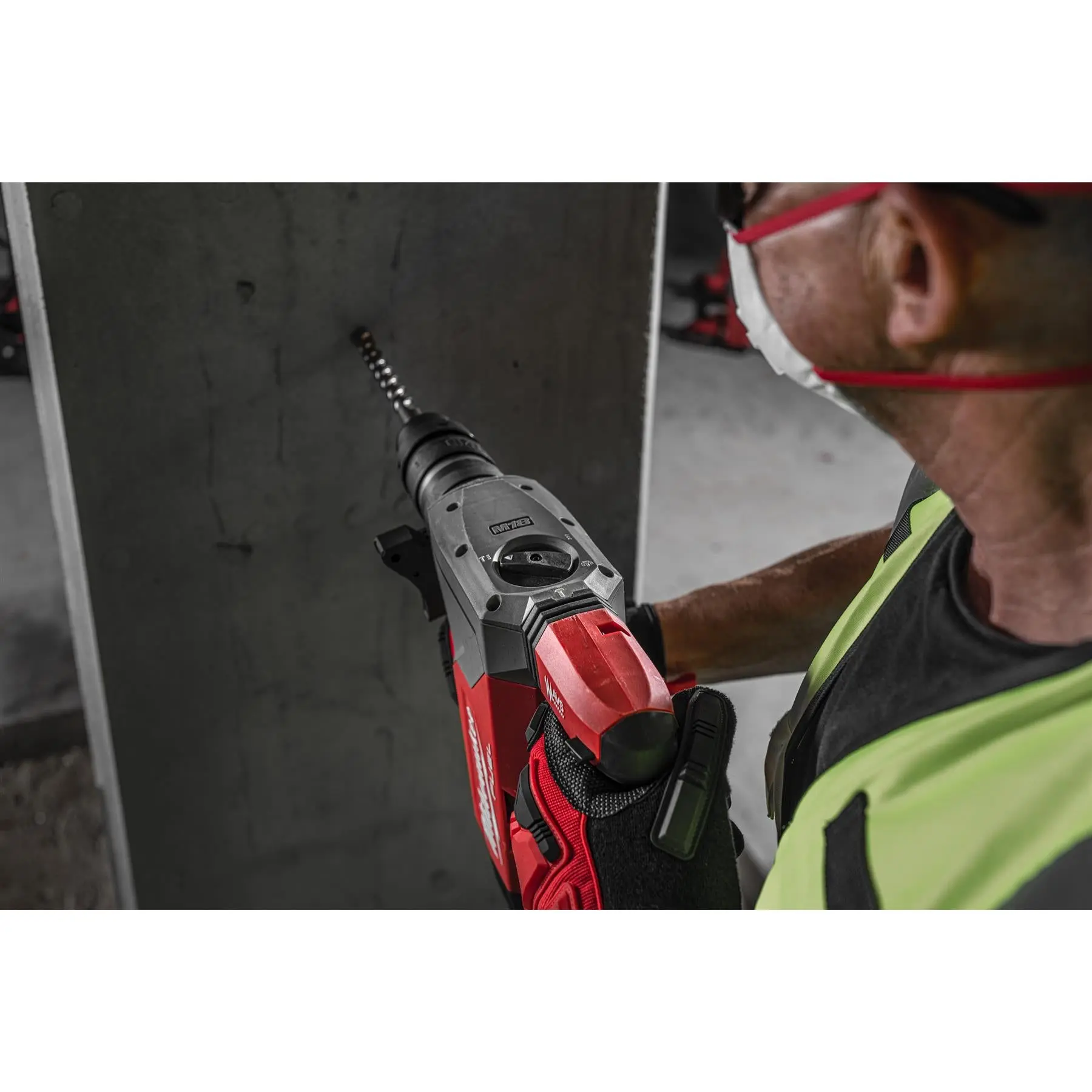 Milwaukee M18 Fuel 18V One-Key 4 Mode 32mm Cordless SDS Plus Hammer Drill Fixtec Chuck HD Box Bare Unit M18ONEFHPX-0X - Image 13