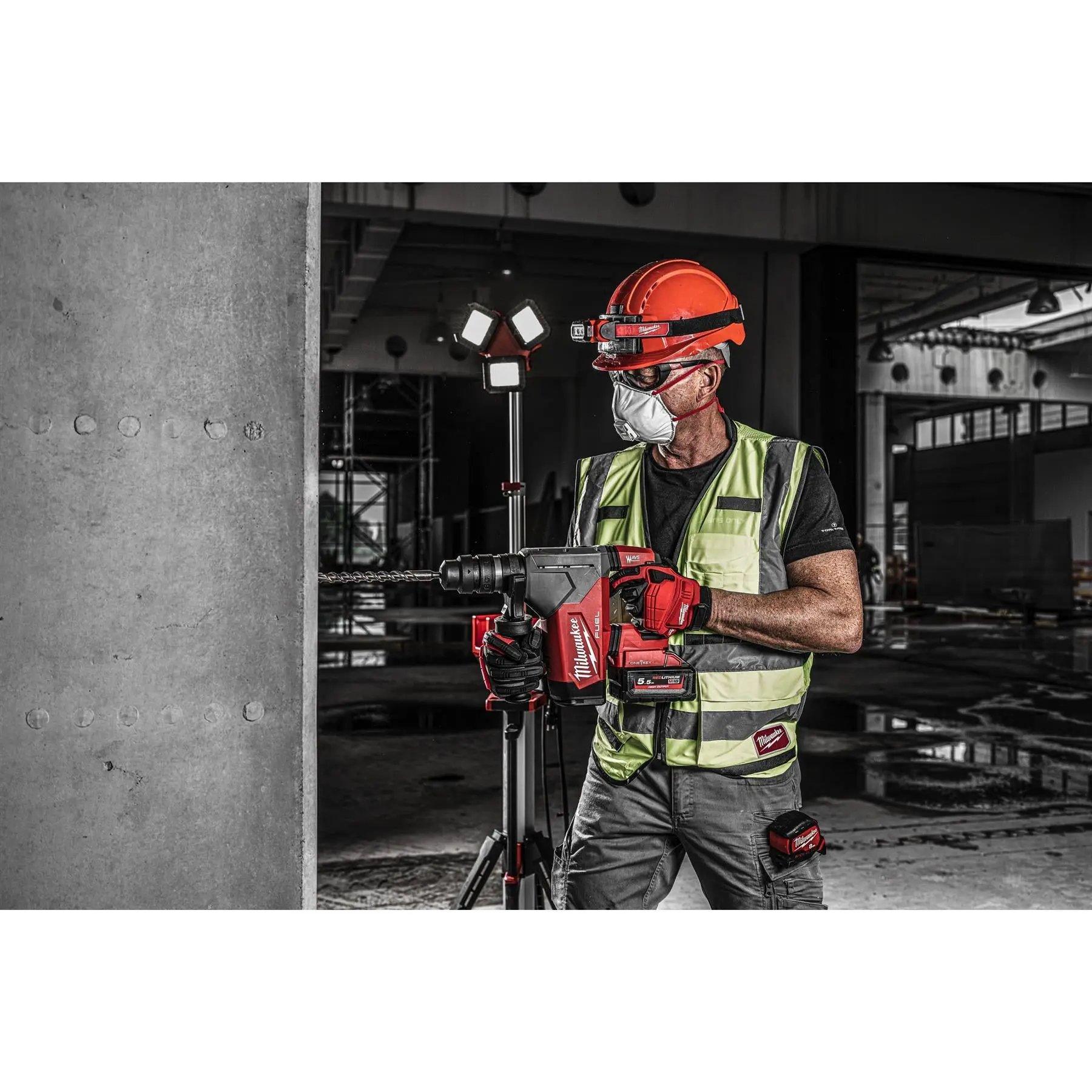 Milwaukee M18 Fuel 18V One-Key 4 Mode 32mm Cordless SDS Plus Hammer Drill Fixtec Chuck HD Box Bare Unit M18ONEFHPX-0X - Image 8
