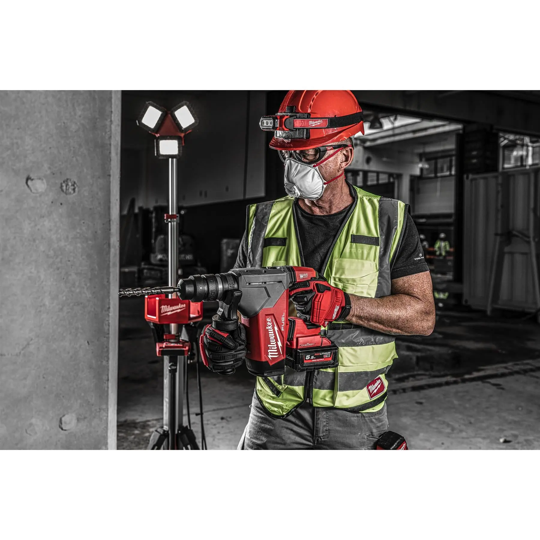 Milwaukee M18 Fuel 18V One-Key 4 Mode 32mm Cordless SDS Plus Hammer Drill Fixtec Chuck HD Box Bare Unit M18ONEFHPX-0X - Image 9