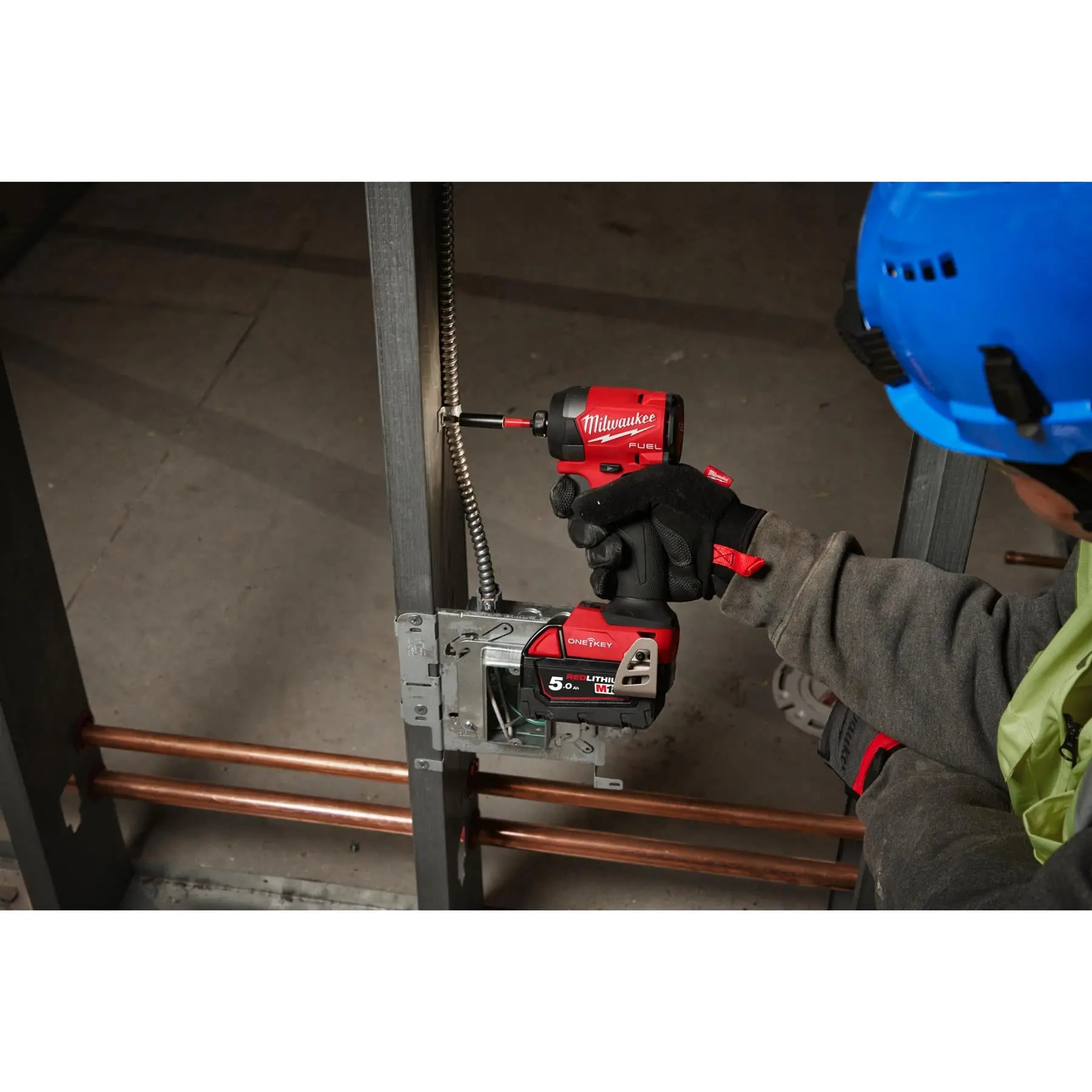 Milwaukee M18 Fuel One-Key Powerpack Kit 18V Cordless Combi Drill + Impact Driver 2 x 5Ah Batteries + Charger M18ONEPP2A3-502X - Image 3