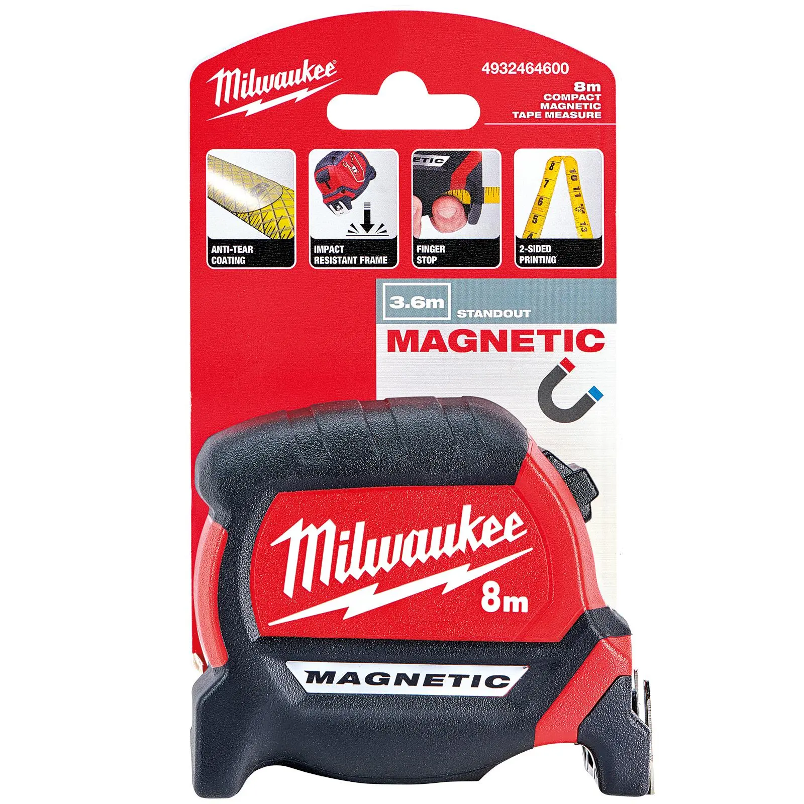 Milwaukee Magnetic Tape Measure Gen III 8m Metric 27mm Blade Width - Image 2