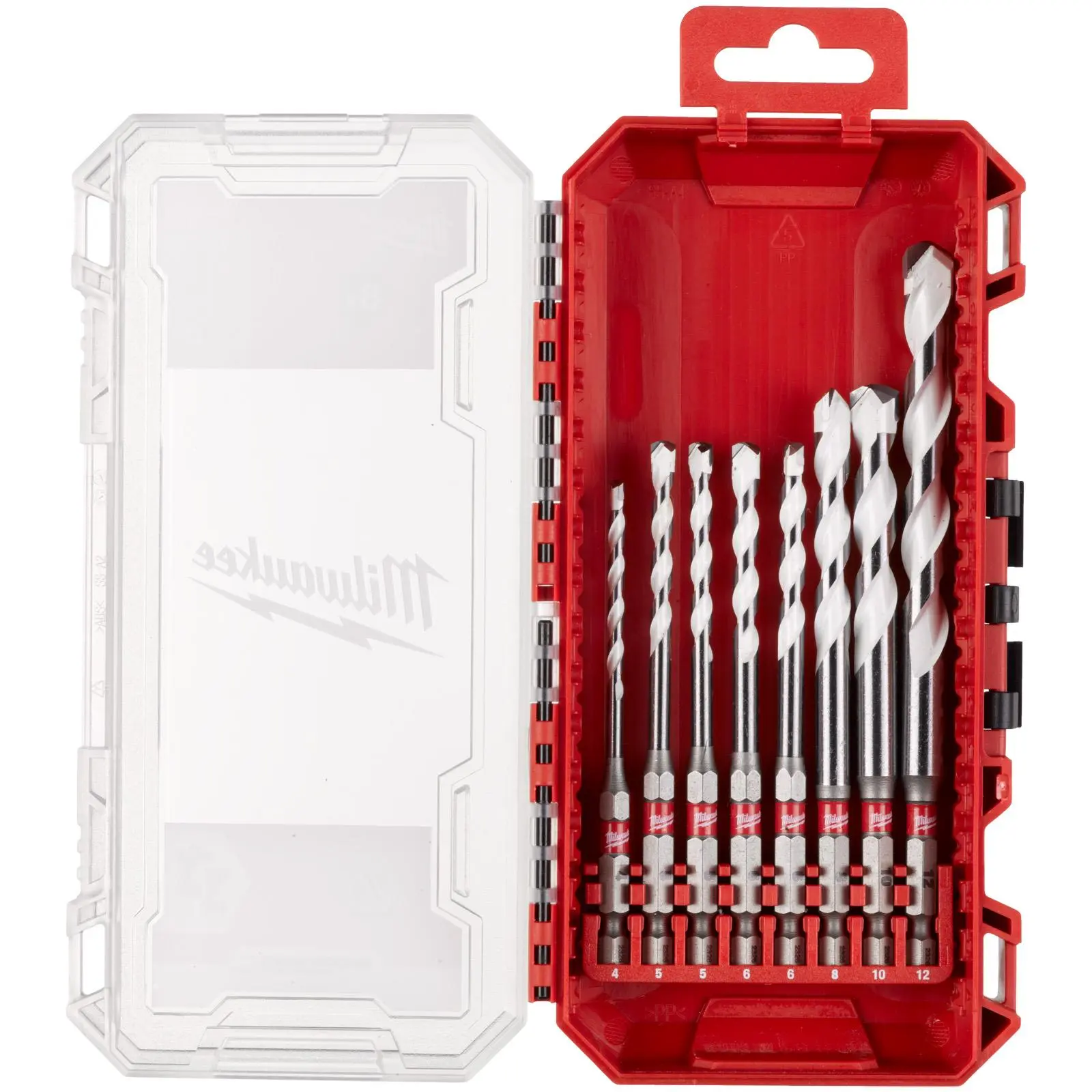 Milwaukee Multi Material Drill Bit Set Gen 2 PACKOUT Compatible Case 4-12mm 8 Pieces