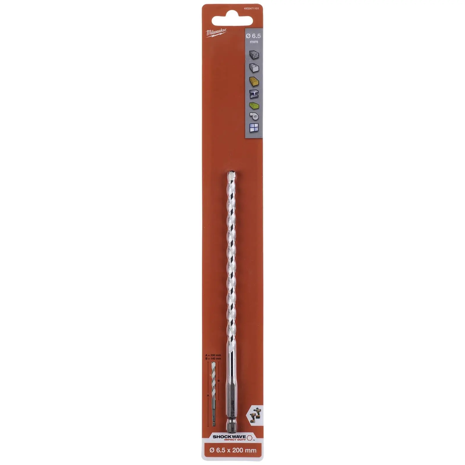 Milwaukee Multi Material Drill Bits Impact Rated TCT for Wood Metal Masonry - Image 29