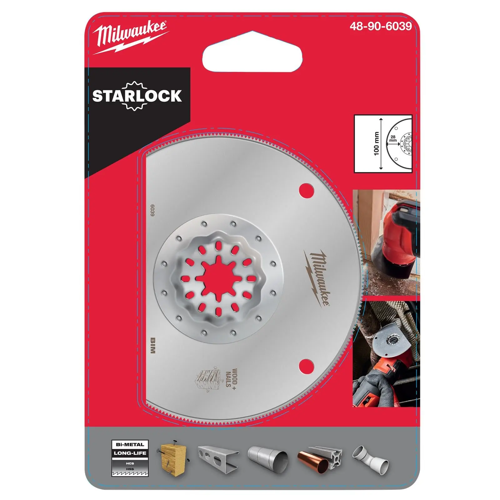 Milwaukee Multi Tool Segmented Cutting Blade 100mm x 28mm Multi Material Starlock - Image 2