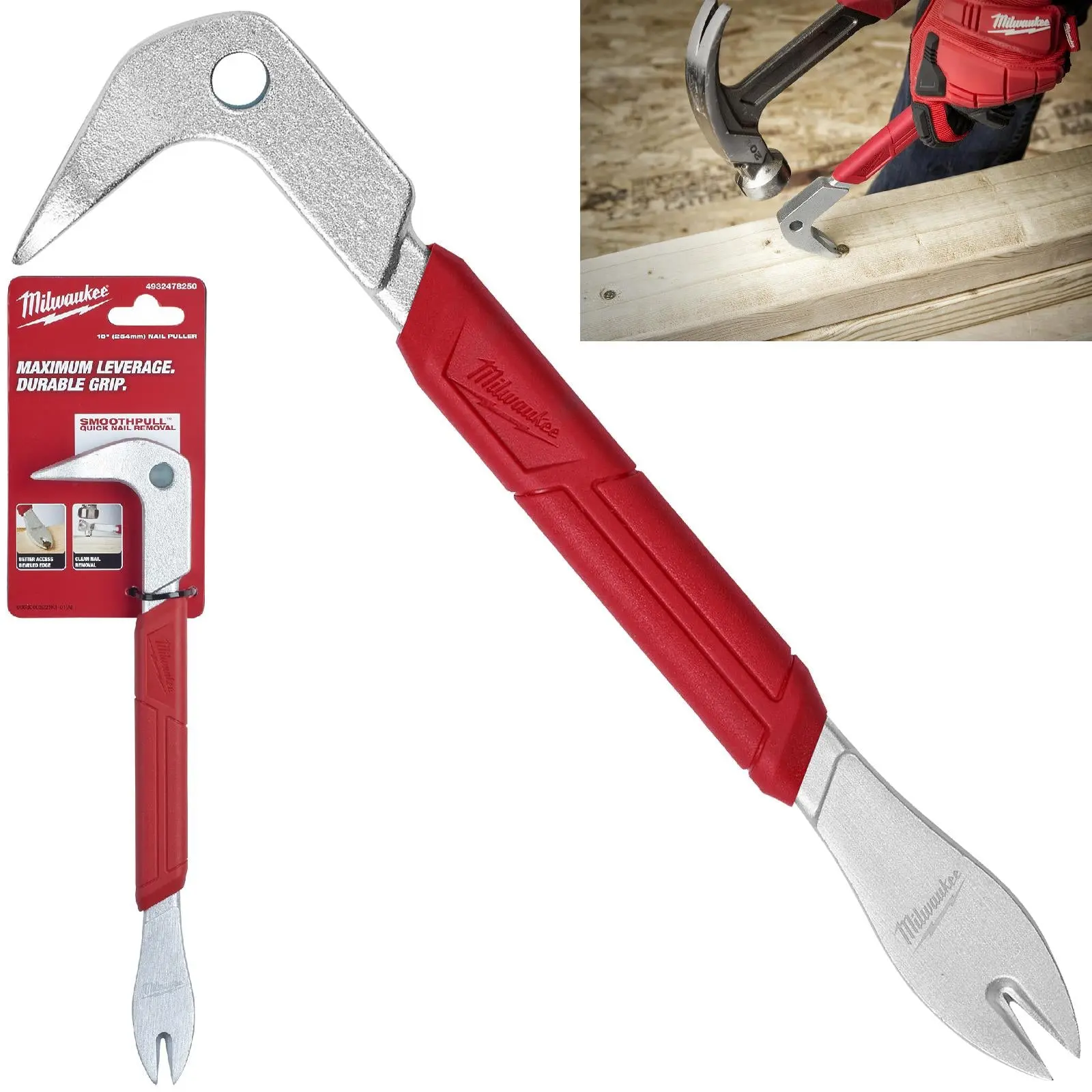 Milwaukee Nail Puller Pry Bar 10in 254mm