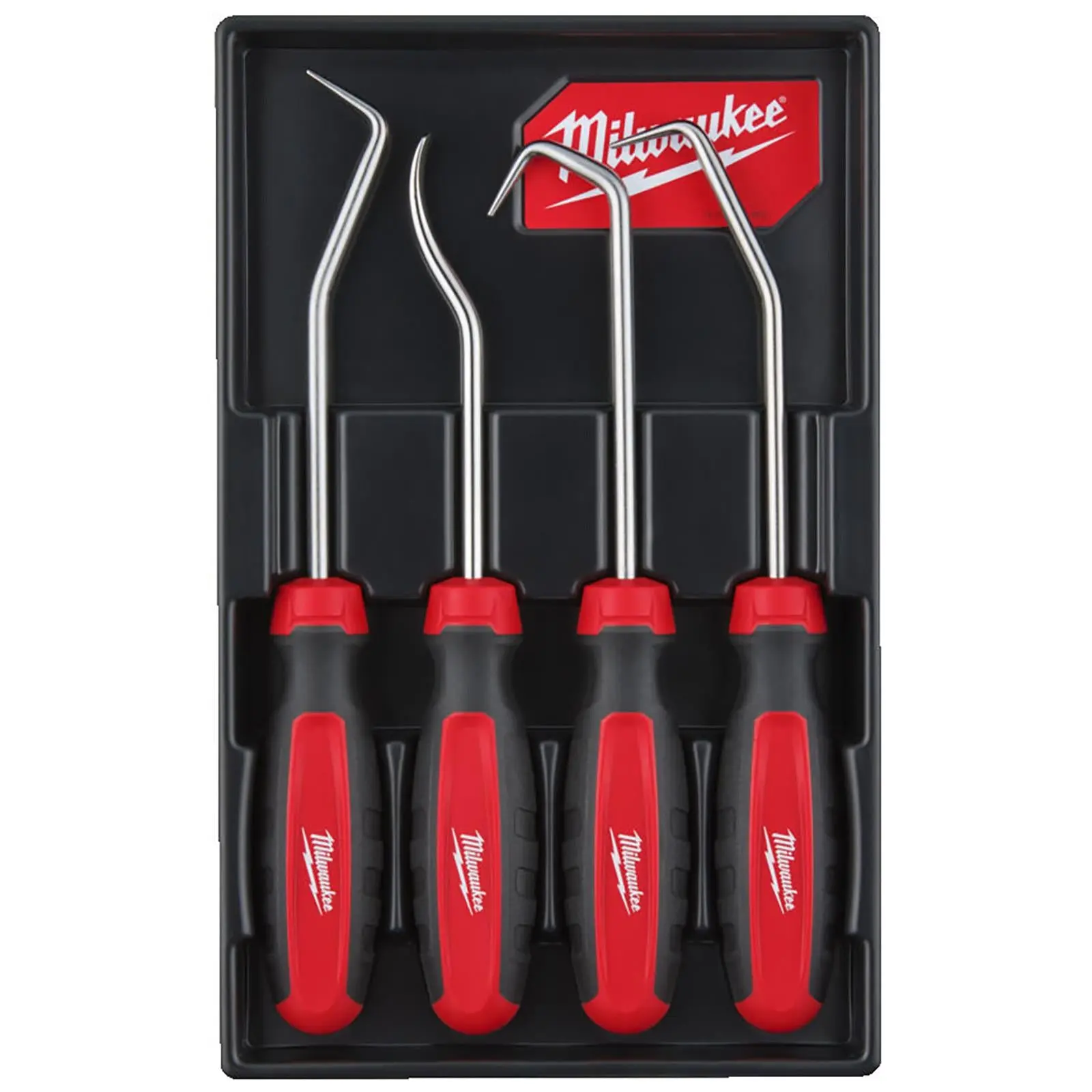 Milwaukee Pick Set Heavy Duty Flat Hook 45 90 Degree Hose 4 Piece Garage Mechanic