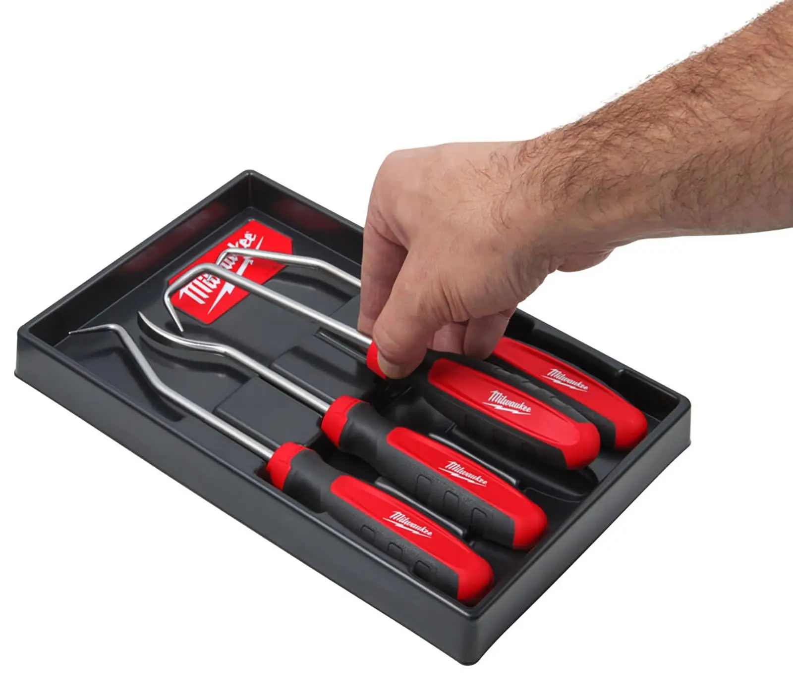 Milwaukee Pick Set Heavy Duty Flat Hook 45 90 Degree Hose 4 Piece Garage Mechanic - Image 4