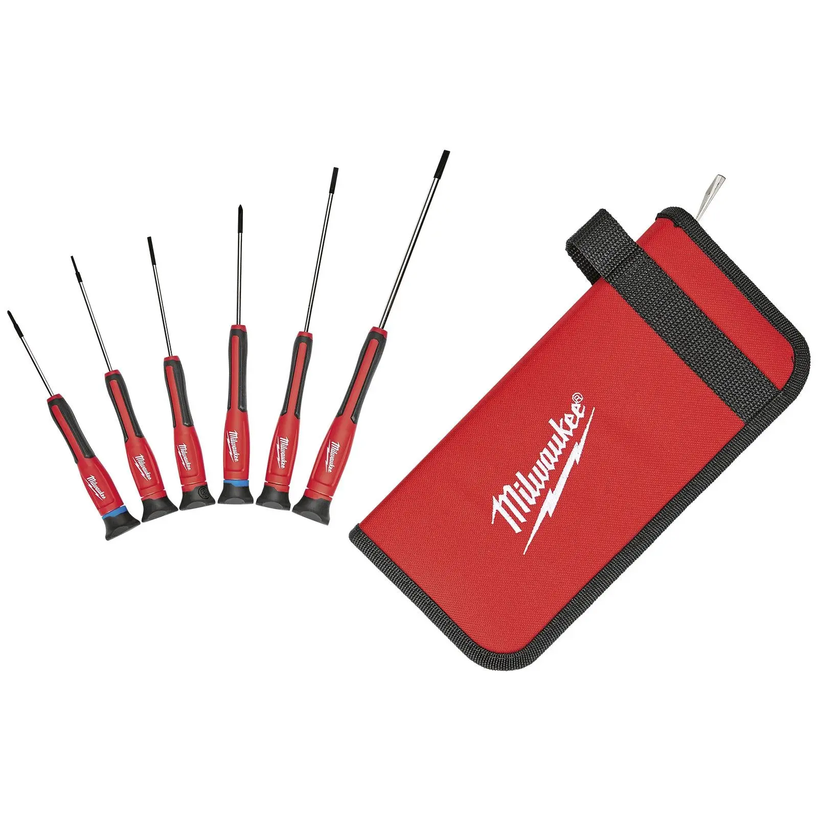 Milwaukee Precision Screwdriver Set 6 Piece Phillips Slotted - Image 4