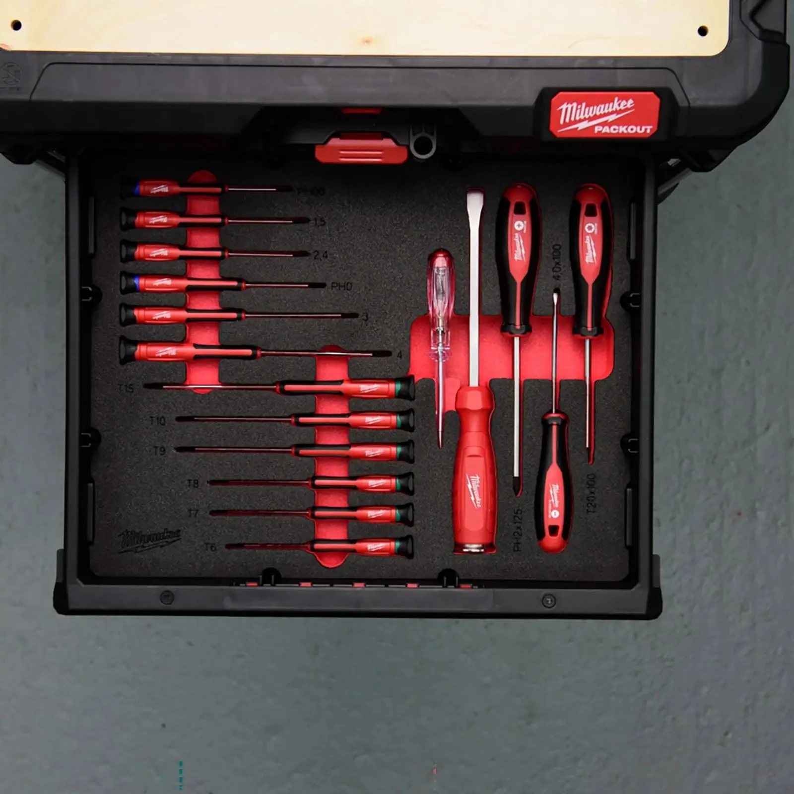 Milwaukee Precision Screwdriver Set Packout Drawer Foam Insert 17 Piece - Image 2