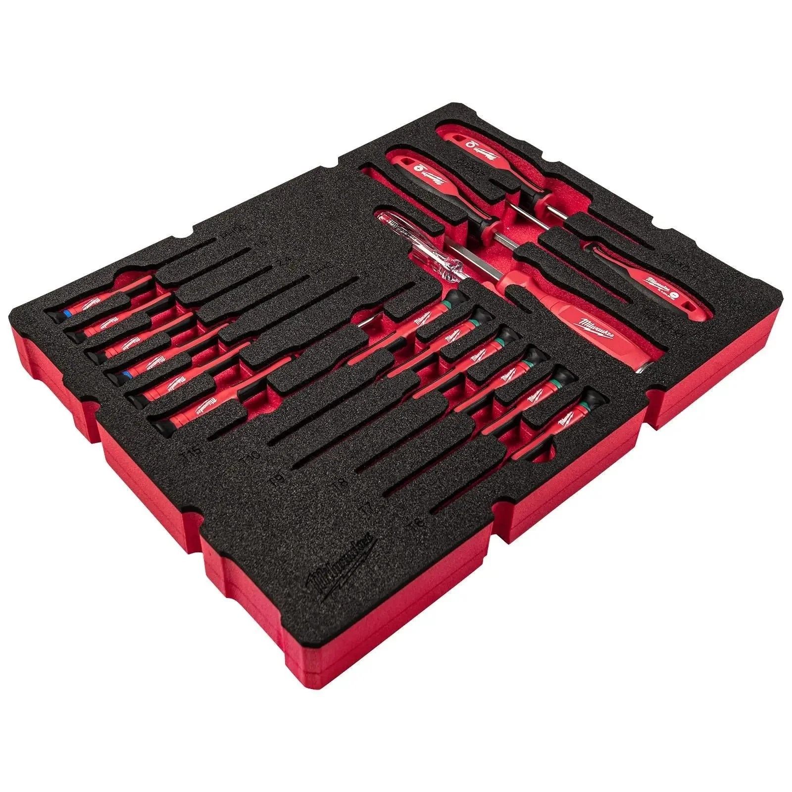 Milwaukee Precision Screwdriver Set Packout Drawer Foam Insert 17 Piece - Image 3