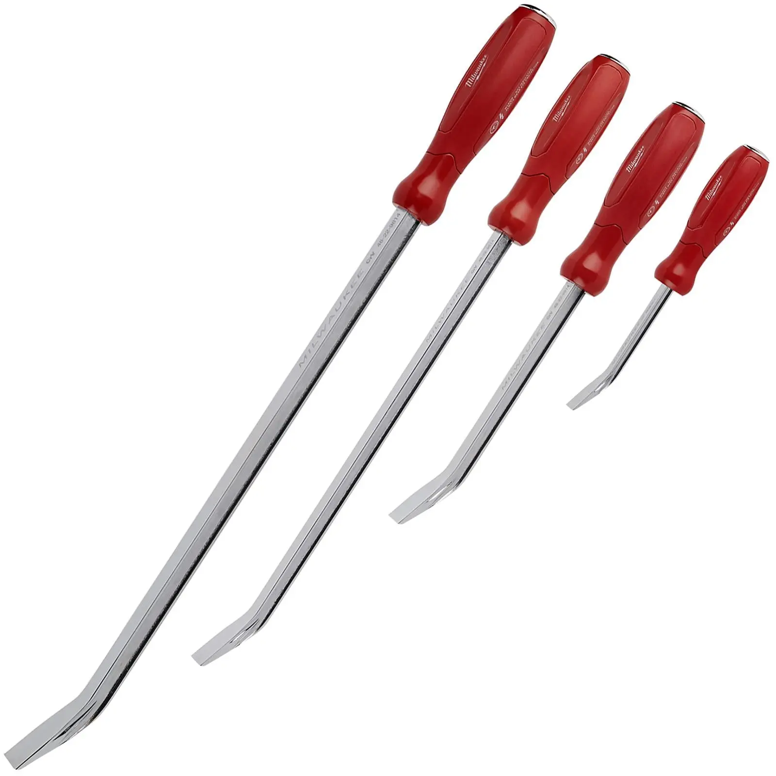 Milwaukee Pry Bar Set 4 Piece 200mm-600mm Hammer-Ready Strike Cap Tri-Lobe - Image 3