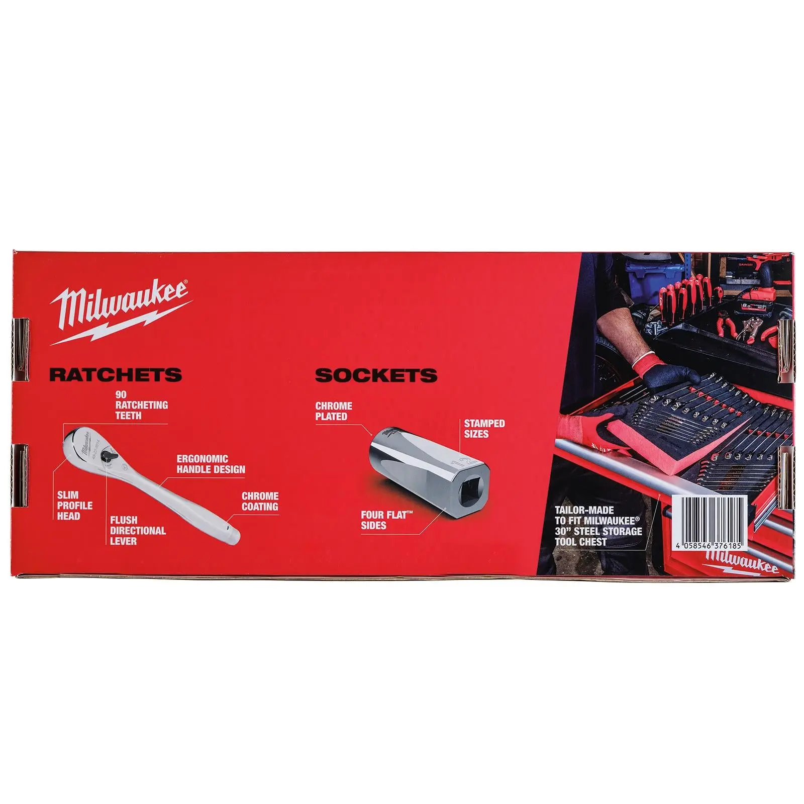 Milwaukee Ratchet and Socket Set 1/4" Drive Foam Insert Tray 28 Piece 5-15mm - Image 6