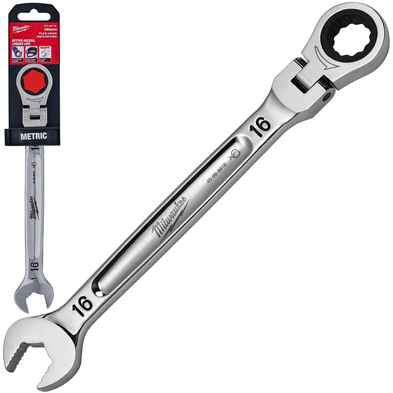 Milwaukee Ratchet Combination Spanner MAX BITE Flexible Head - Image 10
