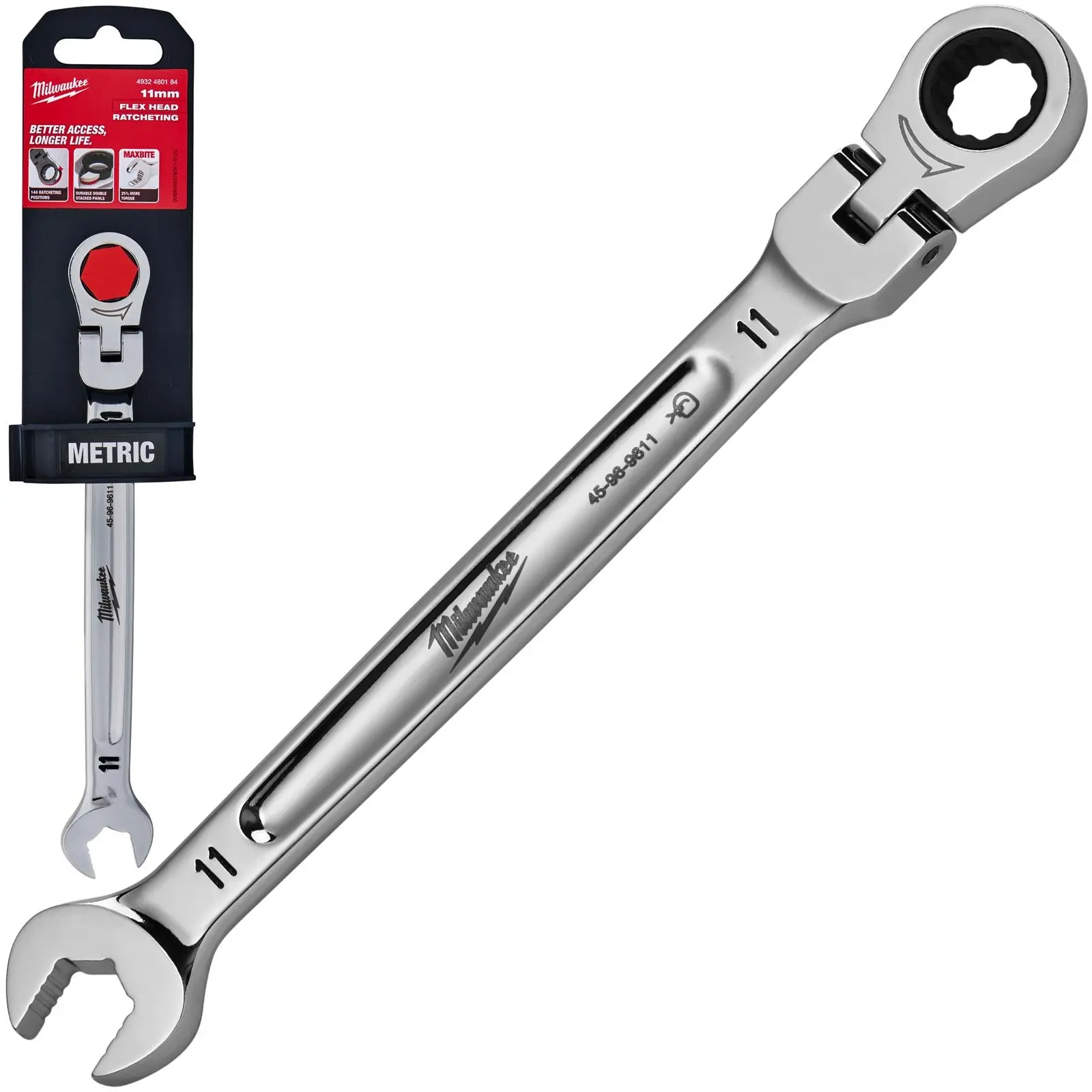 Milwaukee Ratchet Combination Spanner MAX BITE Flexible Head - Image 12