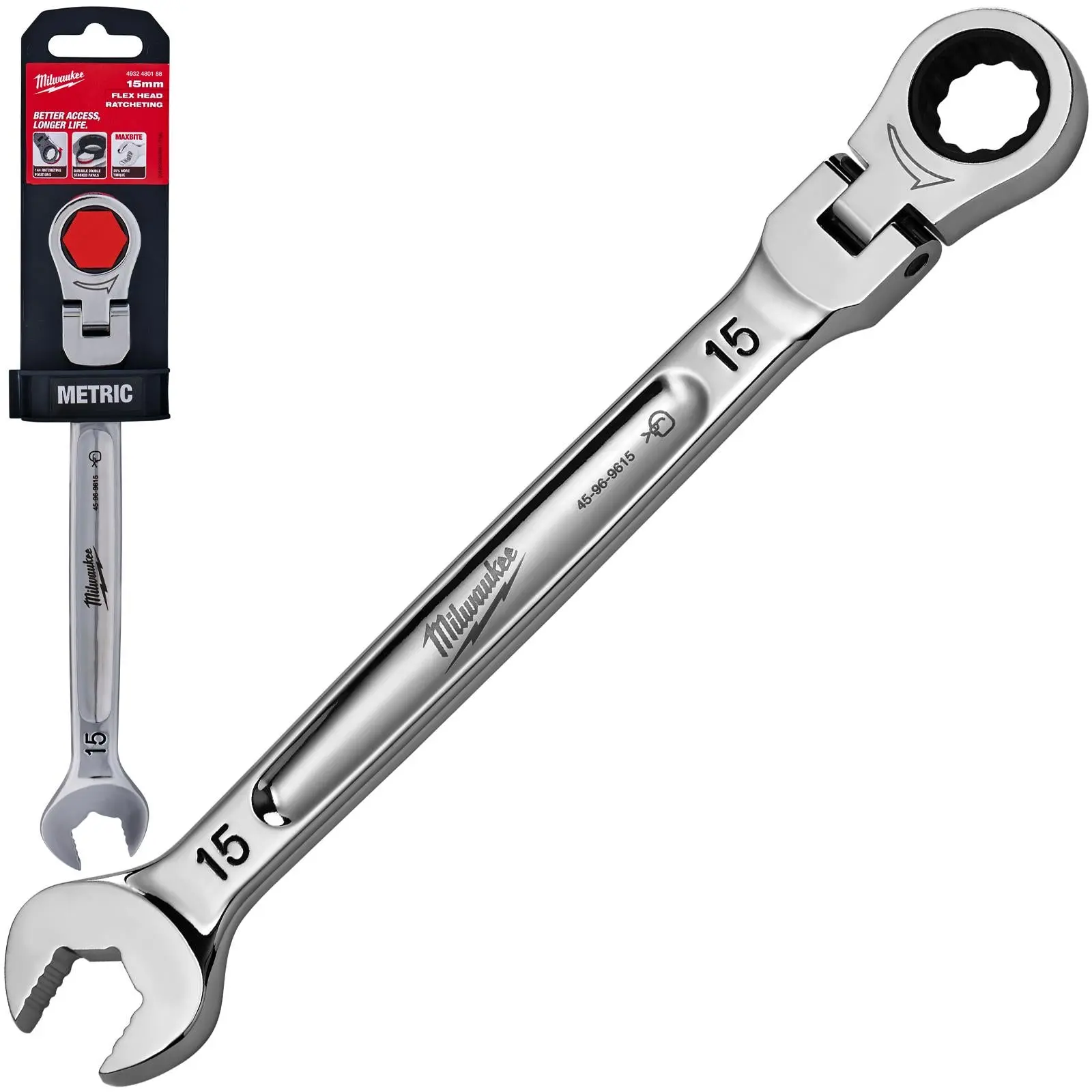 Milwaukee Ratchet Combination Spanner MAX BITE Flexible Head - Image 13
