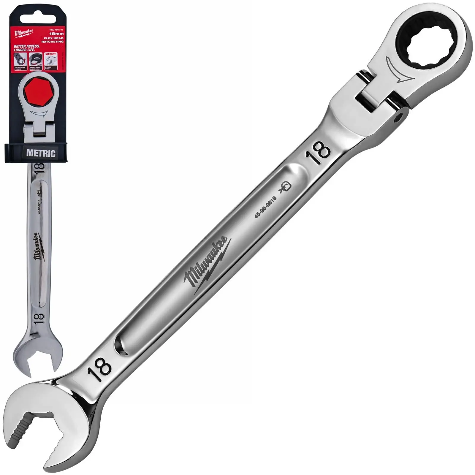 Milwaukee Ratchet Combination Spanner MAX BITE Flexible Head - Image 14
