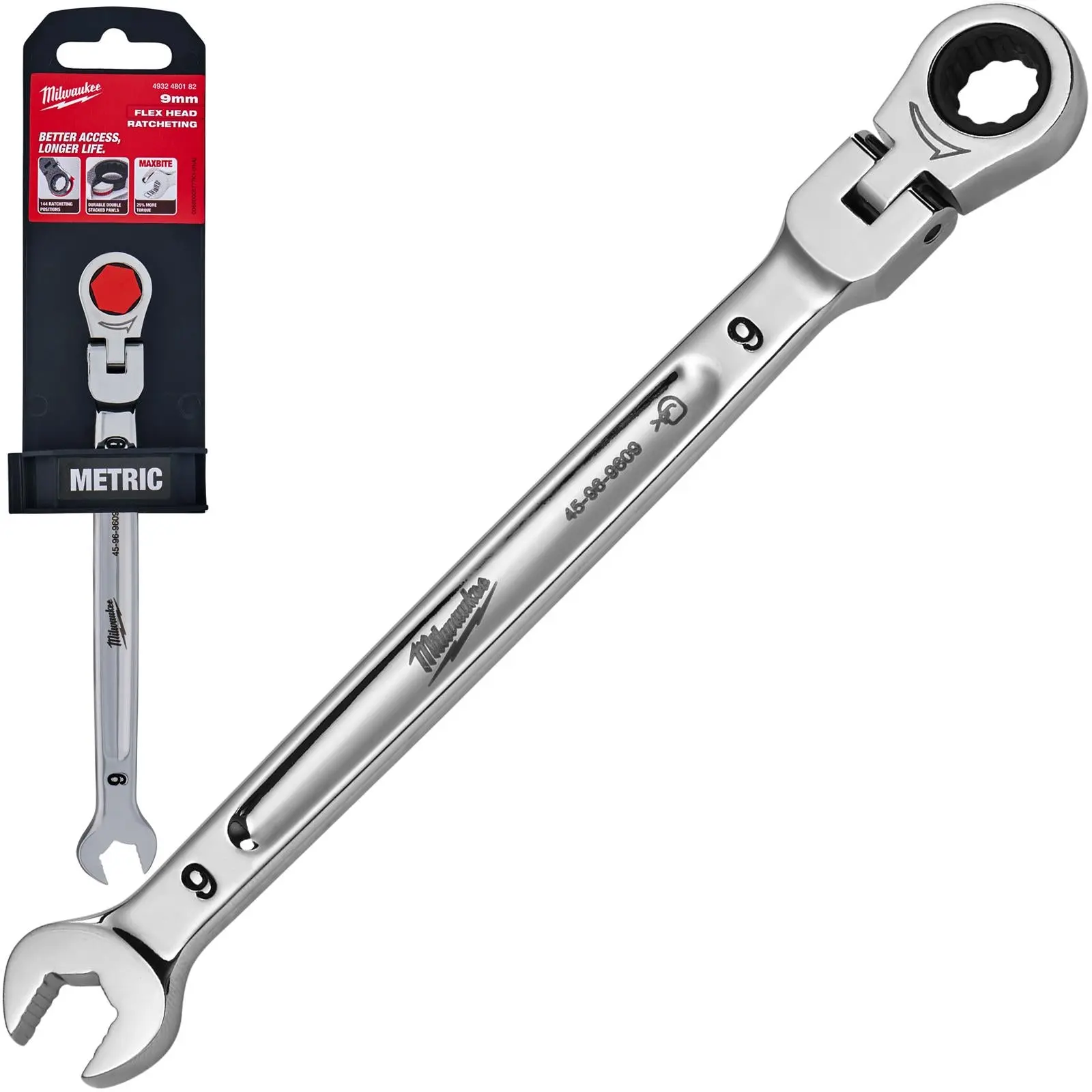 Milwaukee Ratchet Combination Spanner MAX BITE Flexible Head - Image 6