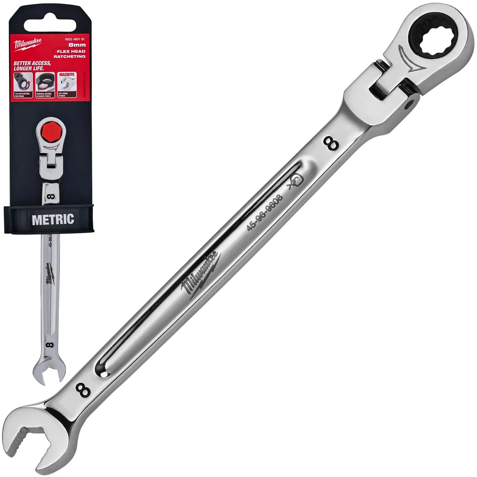 Milwaukee Ratchet Combination Spanner MAX BITE Flexible Head - Image 7