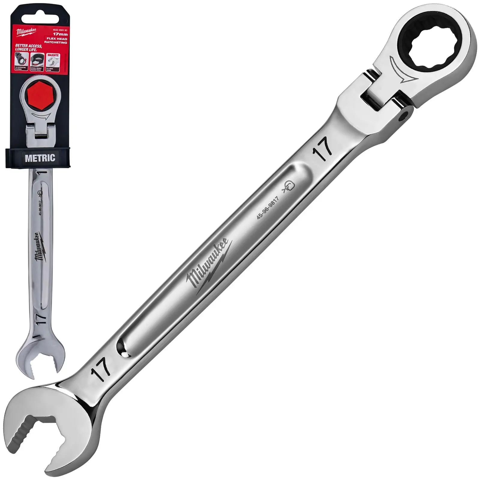 Milwaukee Ratchet Combination Spanner MAX BITE Flexible Head - Image 8
