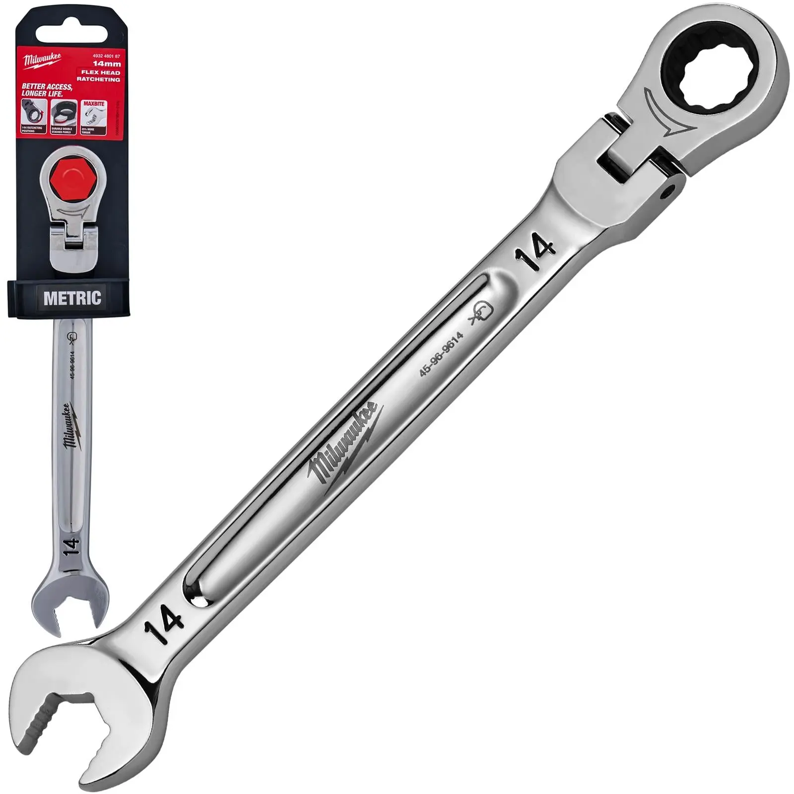 Milwaukee Ratchet Combination Spanner MAX BITE Flexible Head - Image 9