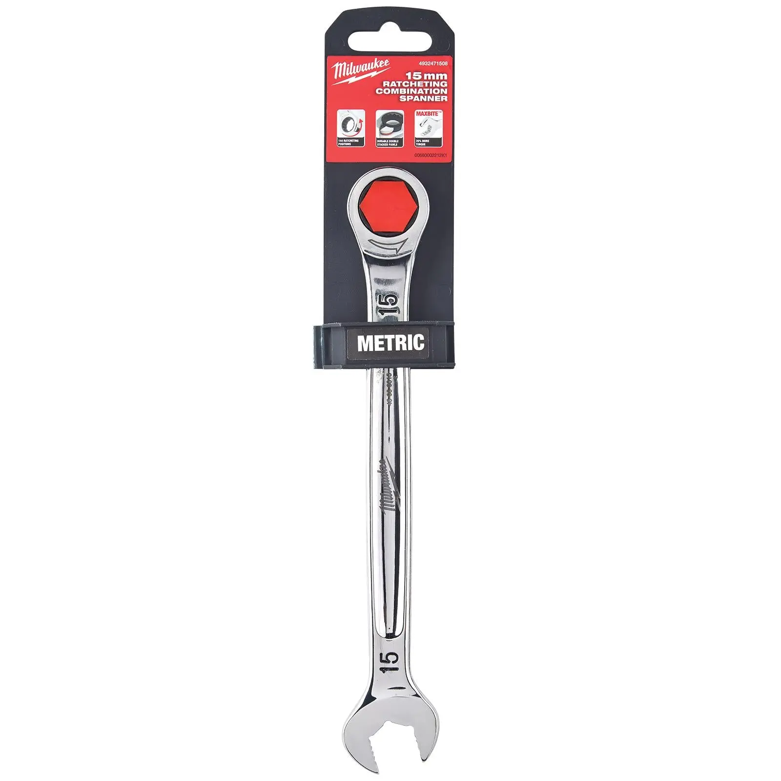 Milwaukee Ratchet Combination Spanners MAX BITE Fixed Head Open End Ring - Choose Size - Image 14