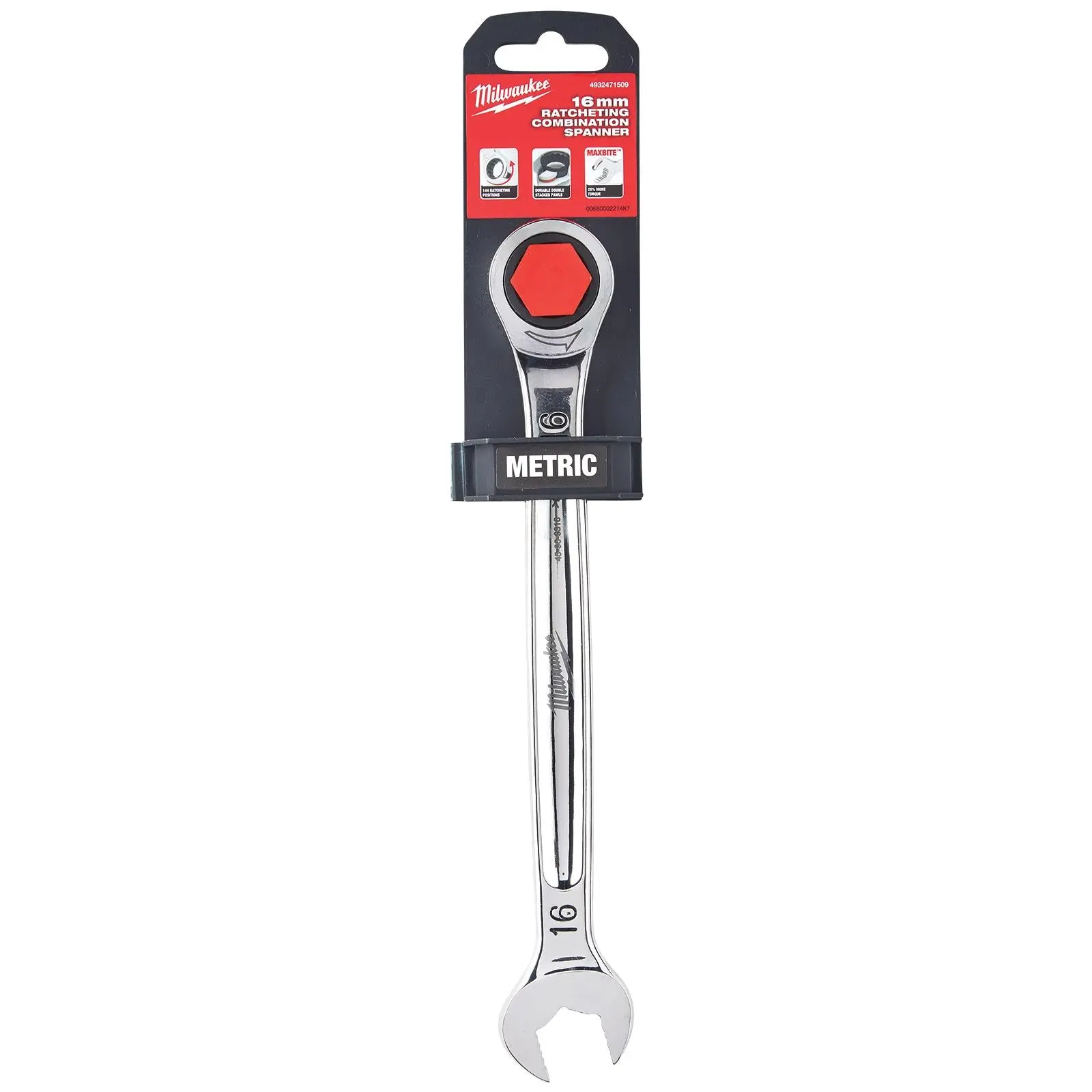 Milwaukee Ratchet Combination Spanners MAX BITE Fixed Head Open End Ring - Choose Size - Image 51