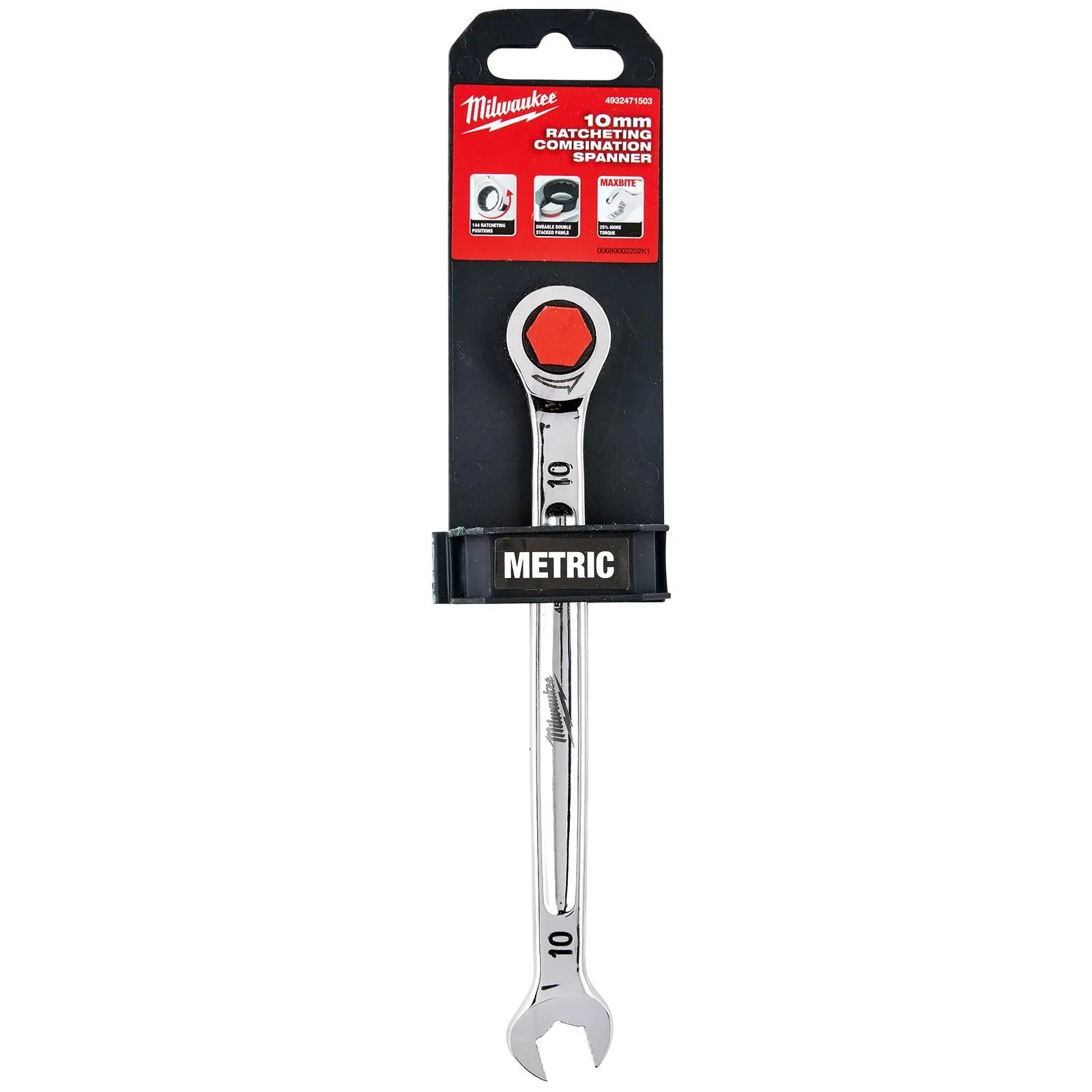 Milwaukee Ratchet Combination Spanners MAX BITE Fixed Head Open End Ring - Choose Size - Image 8