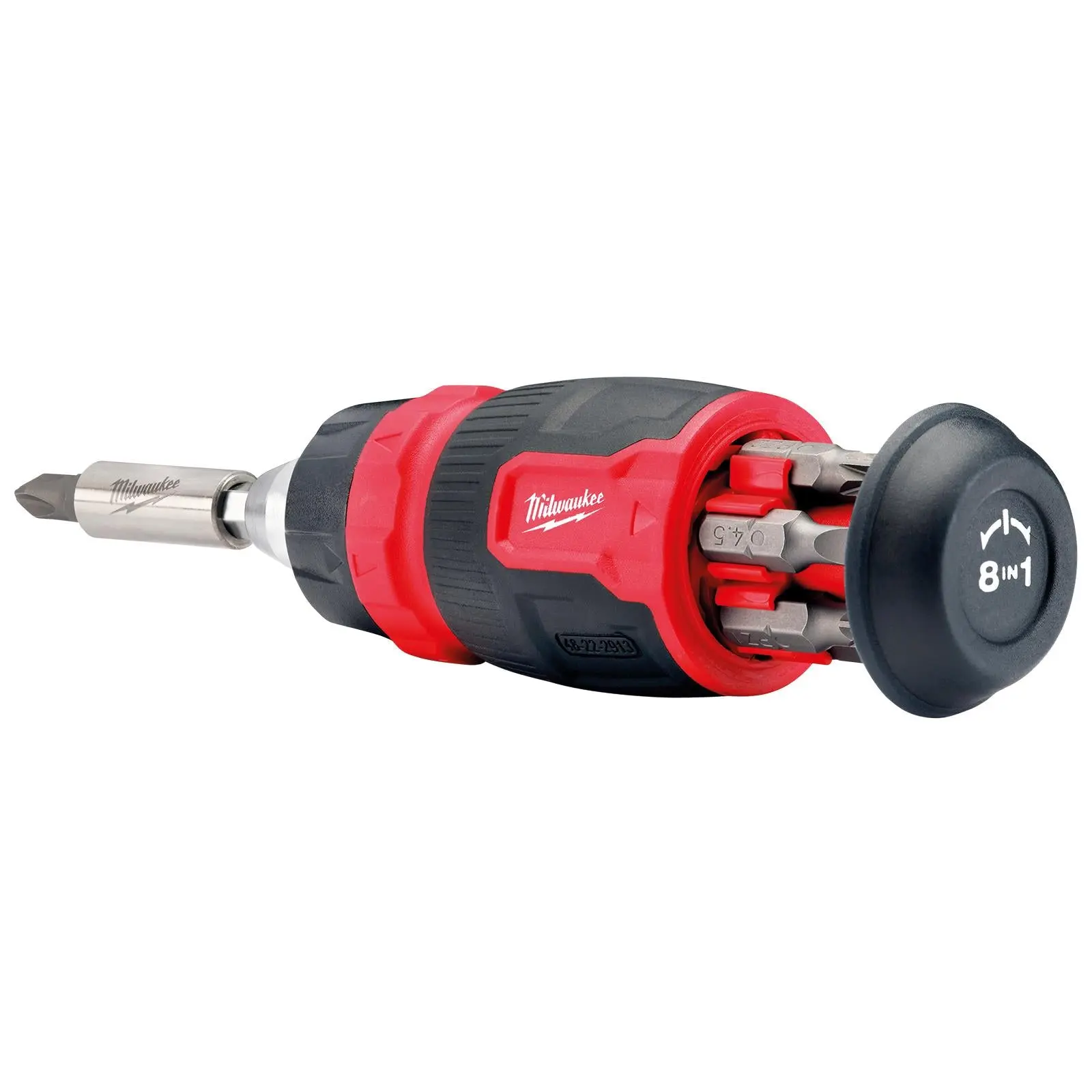Milwaukee Ratchet Screwdriver Set Compact 8 in 1 Multi Bit Stubby Pozi Phillips Torx Slotted - Image 6