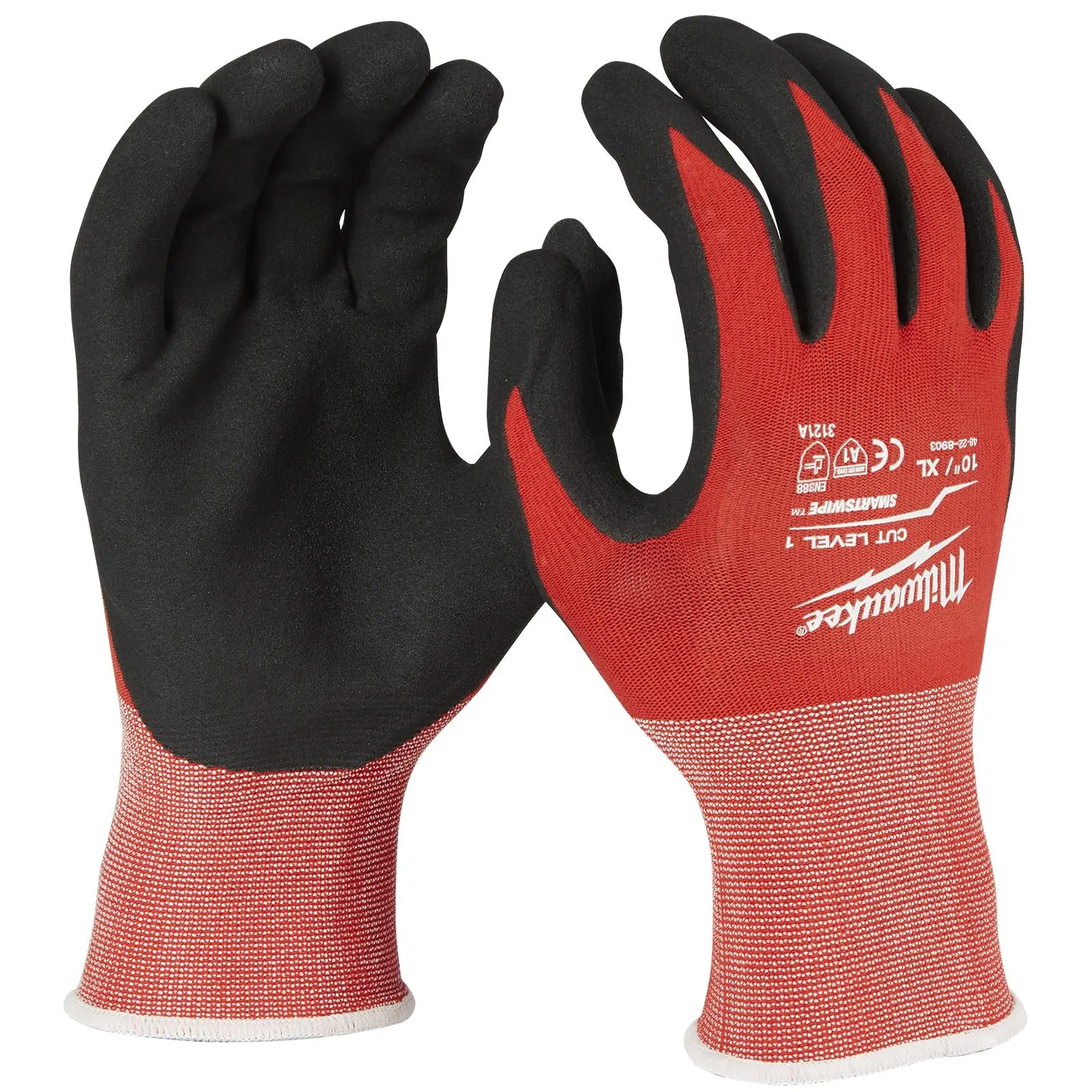 Milwaukee Safety Gloves Cut Level 1/A Dipped Glove Size 10 / XL Extra Large - Image 3