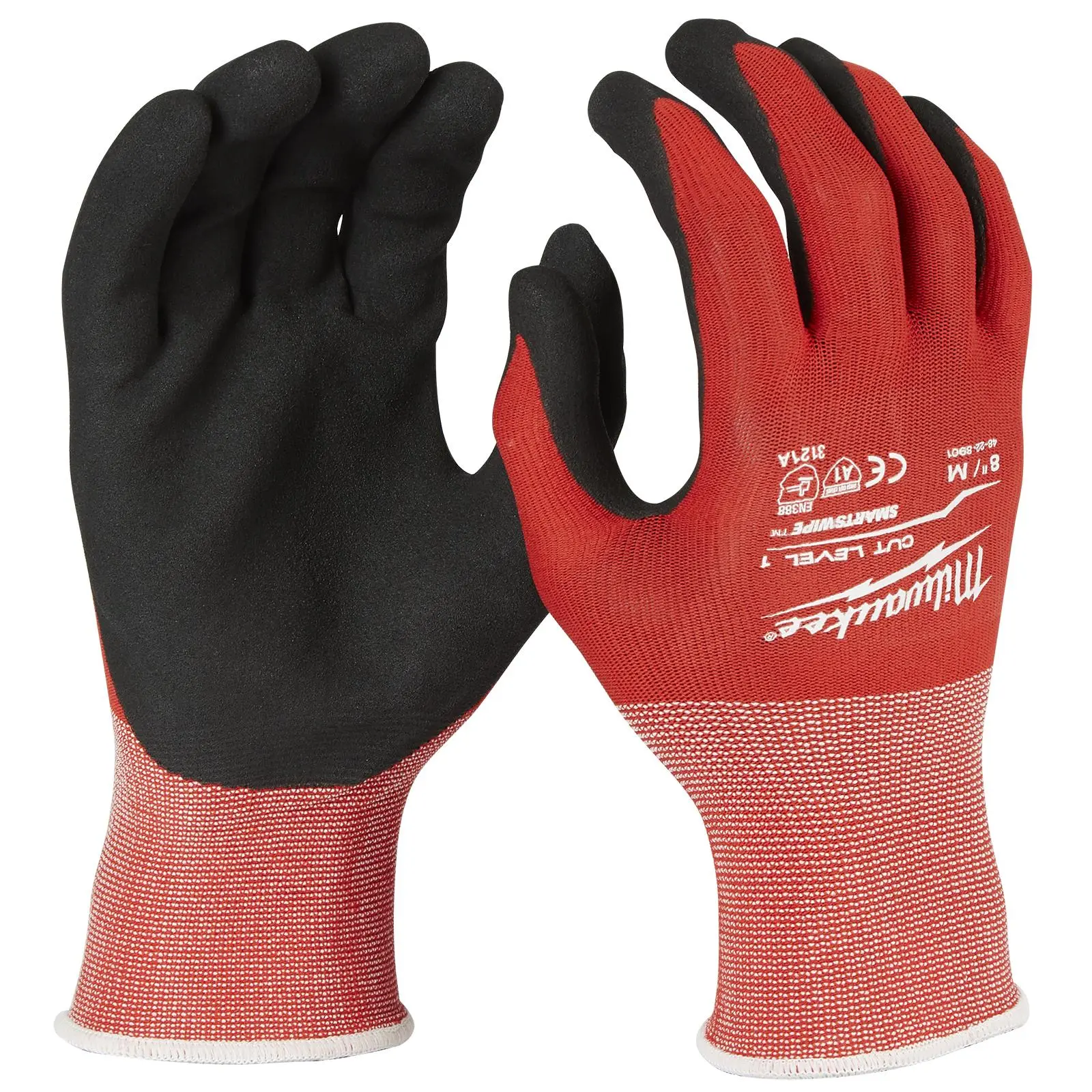 Milwaukee Safety Gloves Cut Level 1/A Dipped Glove Size 8 / M Medium - Image 3