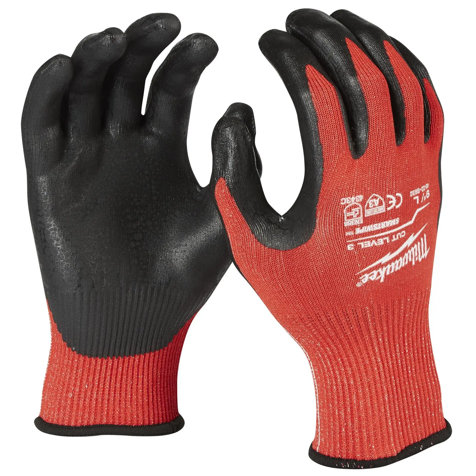 Milwaukee Safety Gloves Cut Level 3/C Dipped Glove Size 10 / XL Extra Large - Image 3