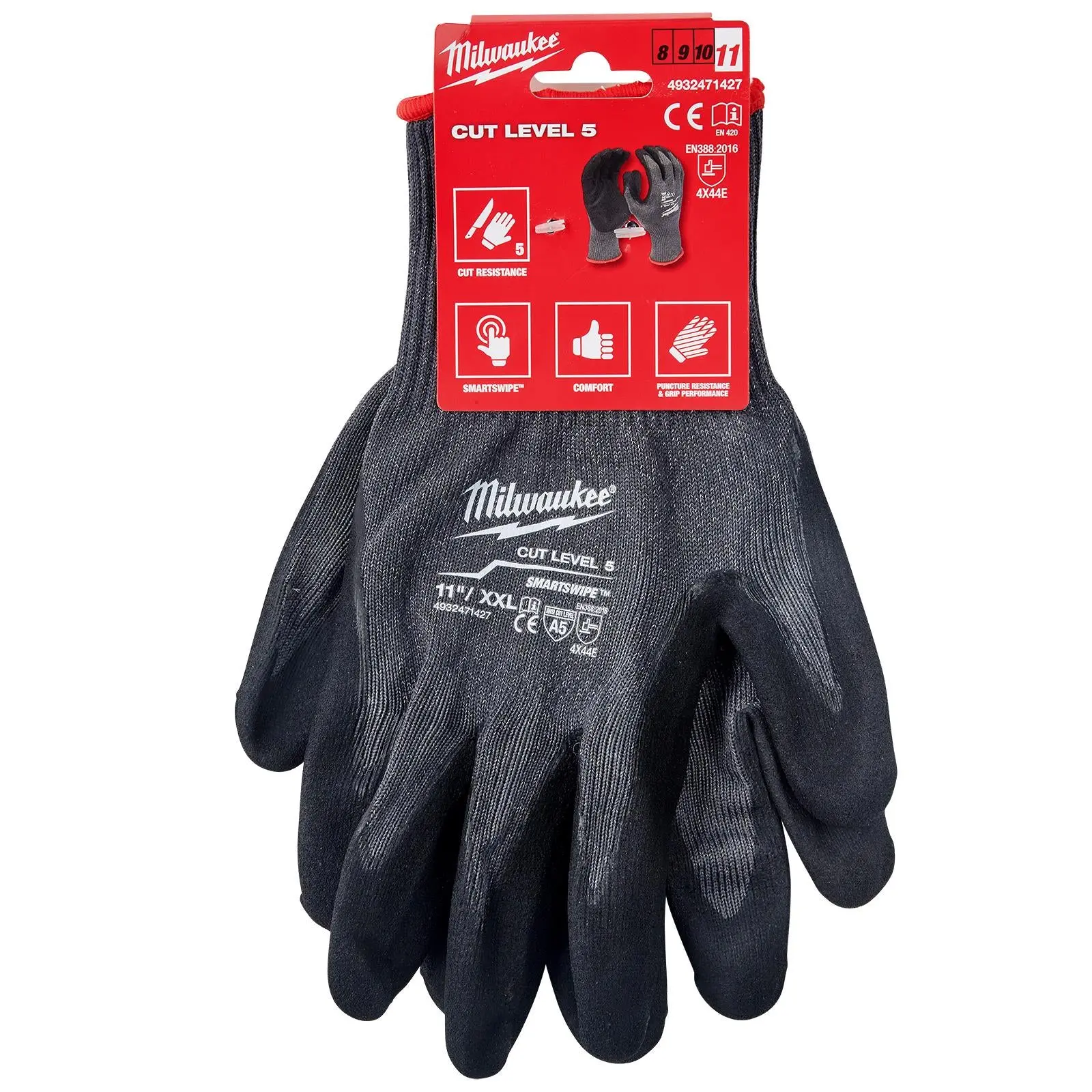 Milwaukee Safety Gloves Cut Level 5/E Dipped Glove Size 11 / XXL Extra Extra Large - Image 2