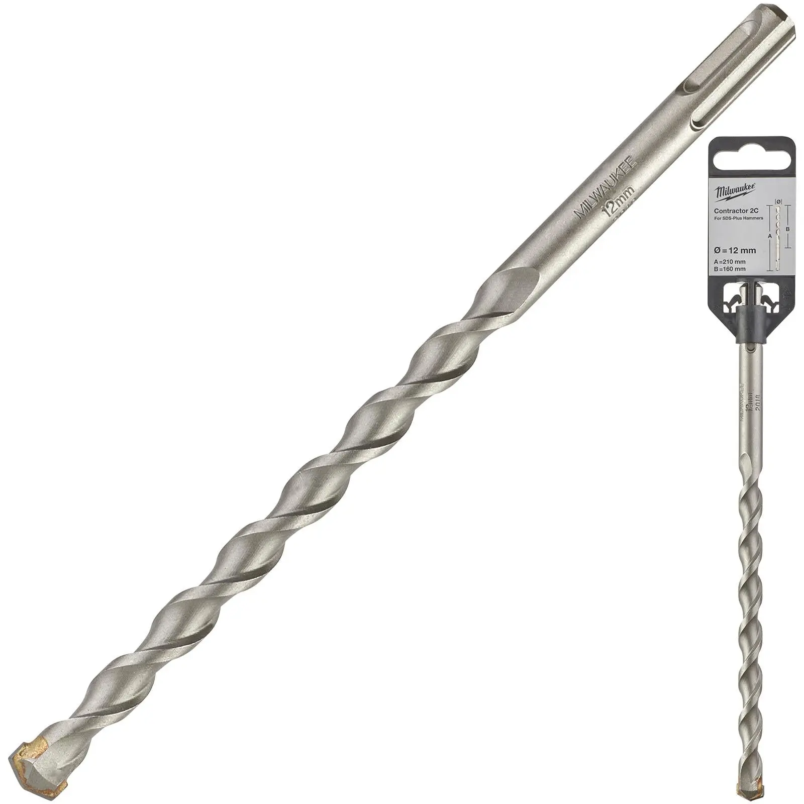 Milwaukee SDS Plus Contractor Hammer Drill Bits 2 Cut - Image 11
