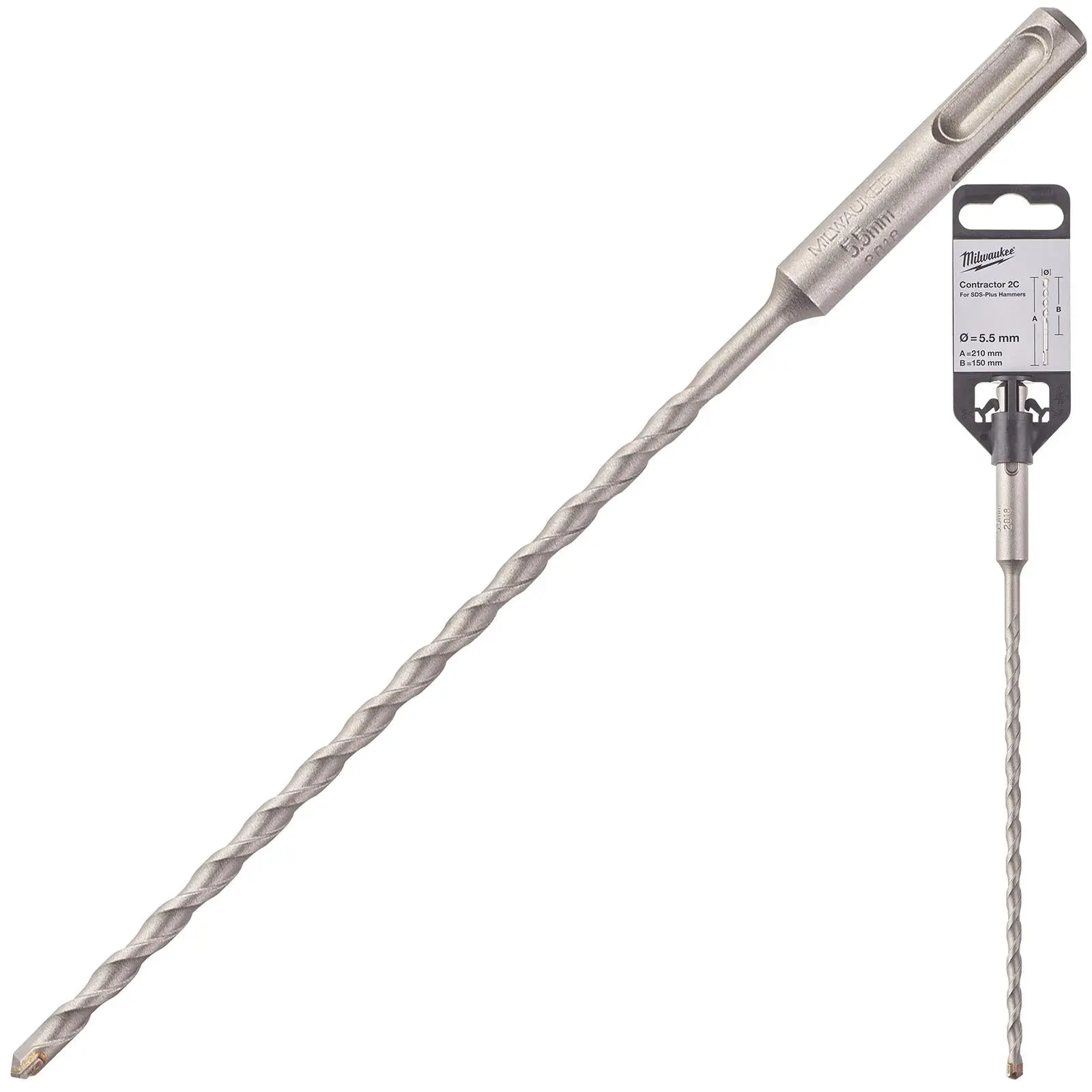 Milwaukee SDS Plus Contractor Hammer Drill Bits 2 Cut - Image 56