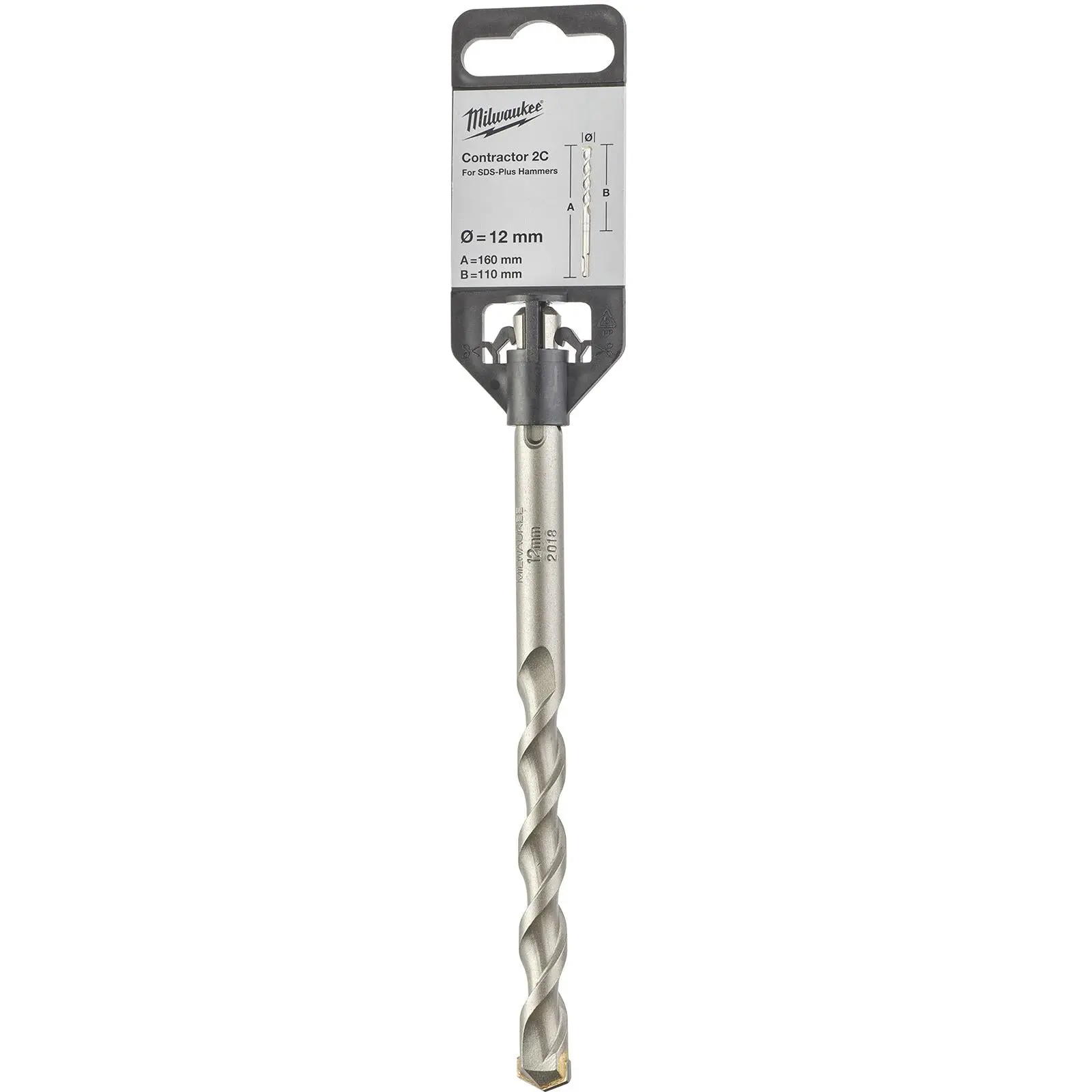 Milwaukee SDS Plus Contractor Hammer Drill Bits 2 Cut - Image 6
