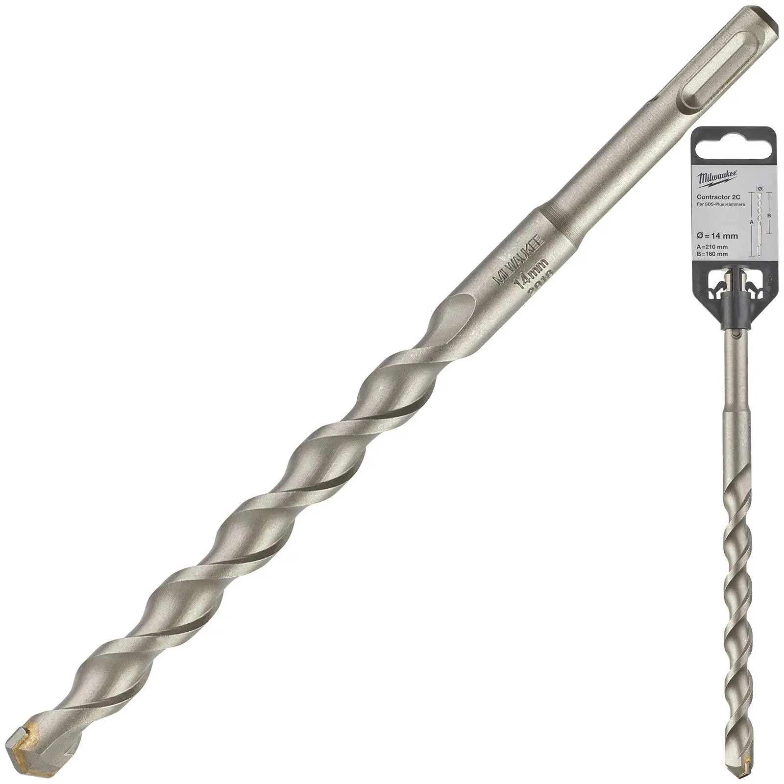 Milwaukee SDS Plus Contractor Hammer Drill Bits 2 Cut - Image 80