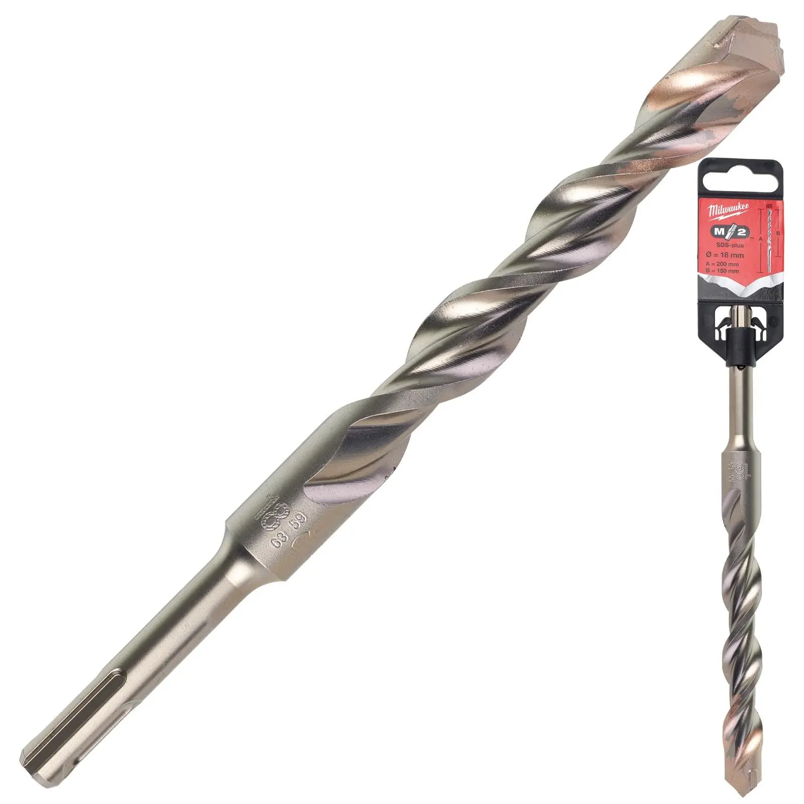 Milwaukee SDS Plus M2 Hammer Drill Bits 2 Cut 3-26 mm Diameter - Image 151