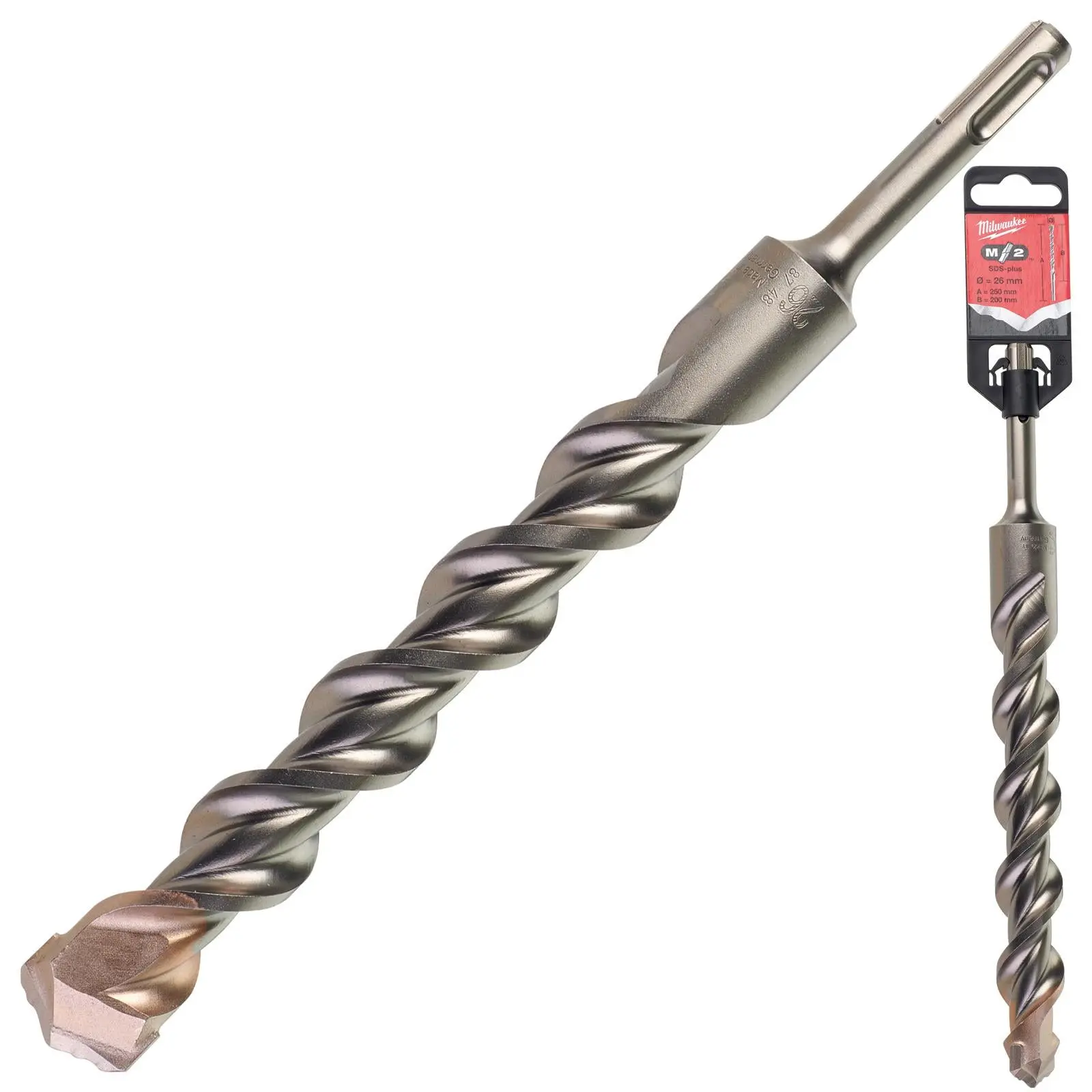 Milwaukee SDS Plus M2 Hammer Drill Bits 2 Cut 3-26 mm Diameter - Image 154