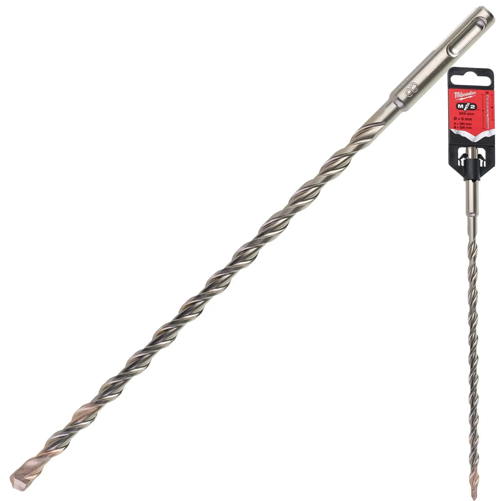 Milwaukee SDS Plus M2 Hammer Drill Bits 2 Cut 3-26 mm Diameter - Image 178