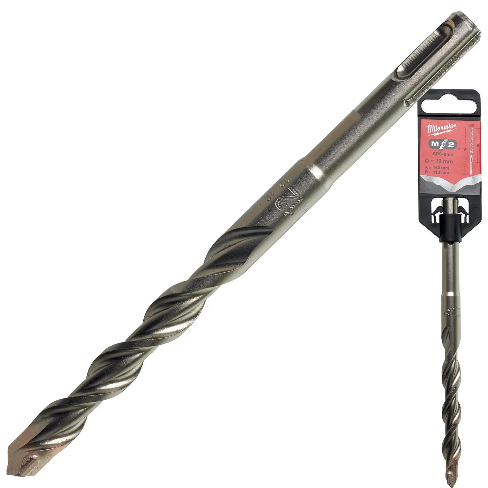 Milwaukee SDS Plus M2 Hammer Drill Bits 2 Cut 3-26 mm Diameter - Image 190