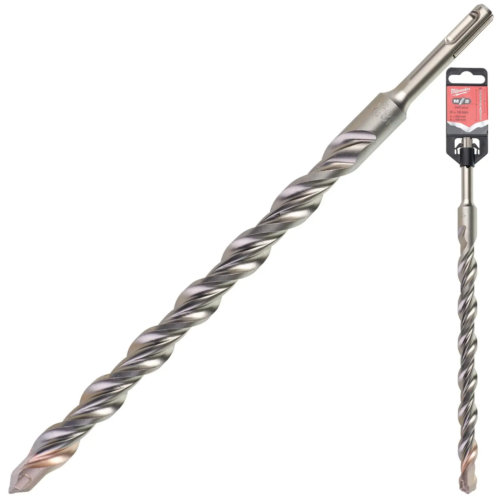 Milwaukee SDS Plus M2 Hammer Drill Bits 2 Cut 3-26 mm Diameter - Image 196