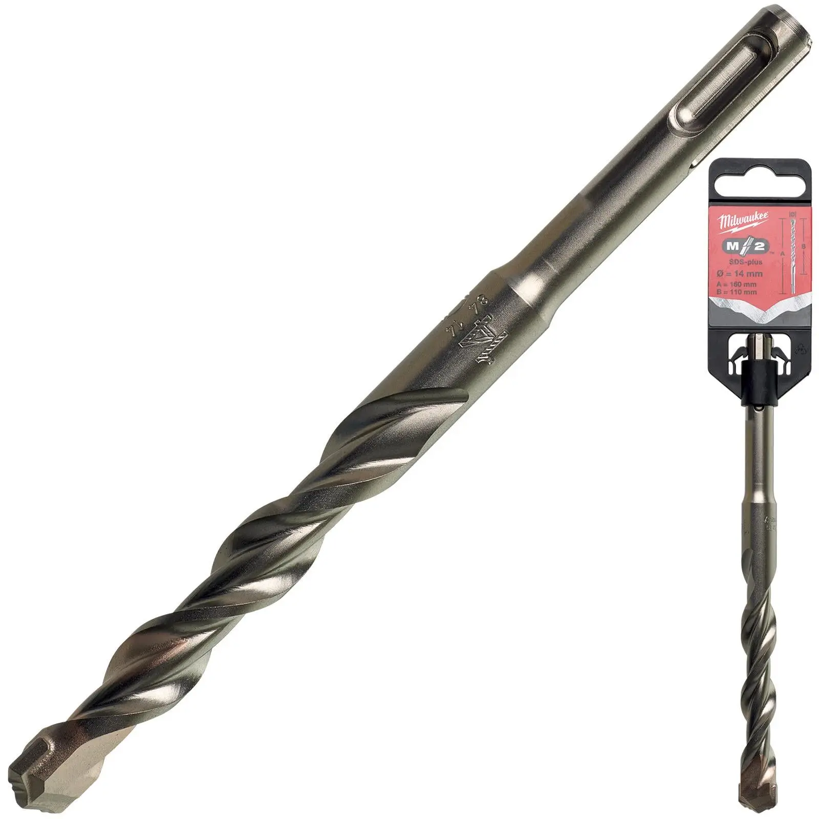 Milwaukee SDS Plus M2 Hammer Drill Bits 2 Cut 3-26 mm Diameter - Image 208