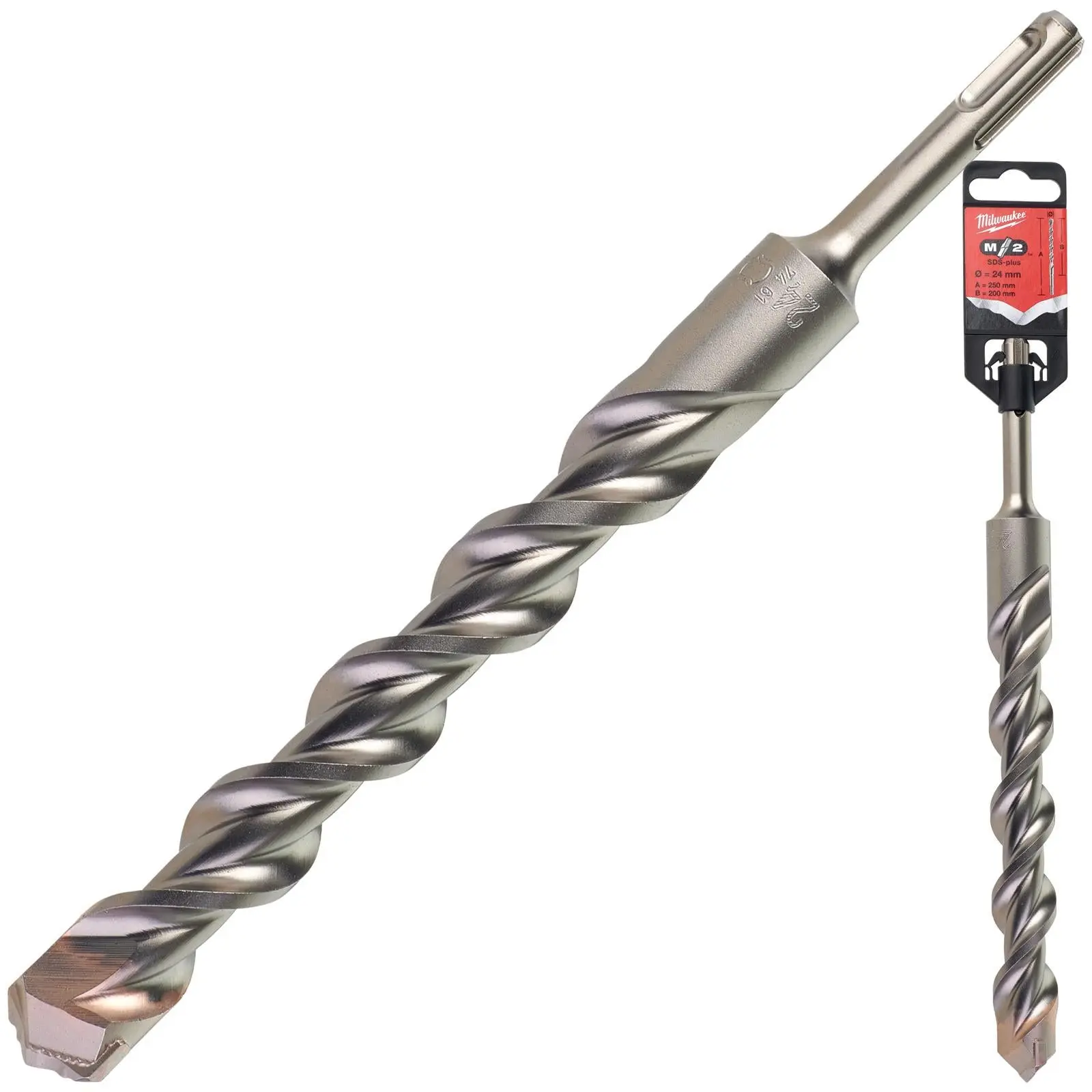 Milwaukee SDS Plus M2 Hammer Drill Bits 2 Cut 3-26 mm Diameter - Image 47