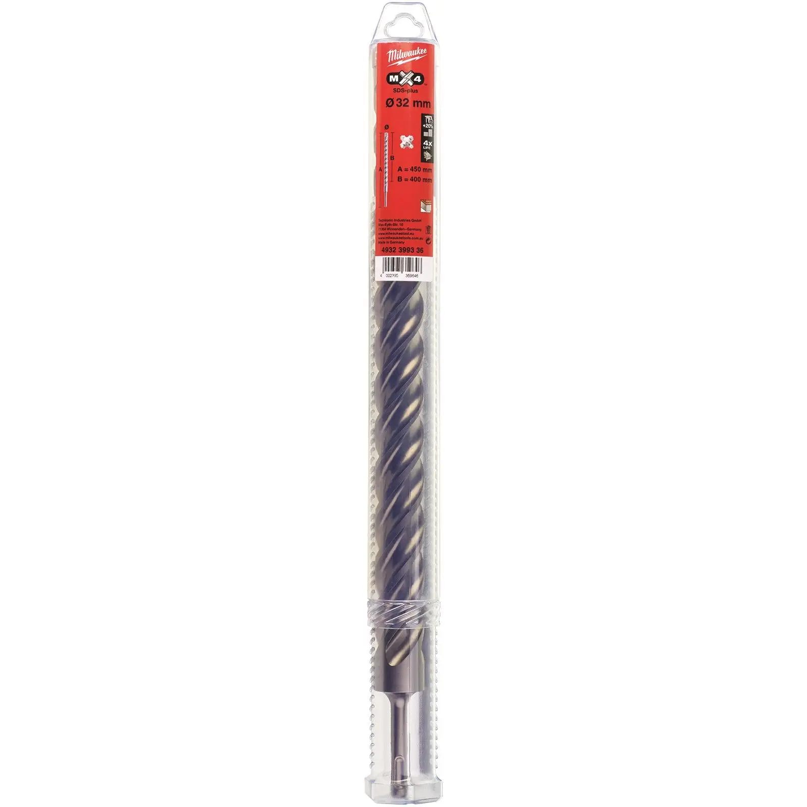 Milwaukee SDS Plus MX4 Rotary Hammer Drill Bits 4 Cut - Image 2