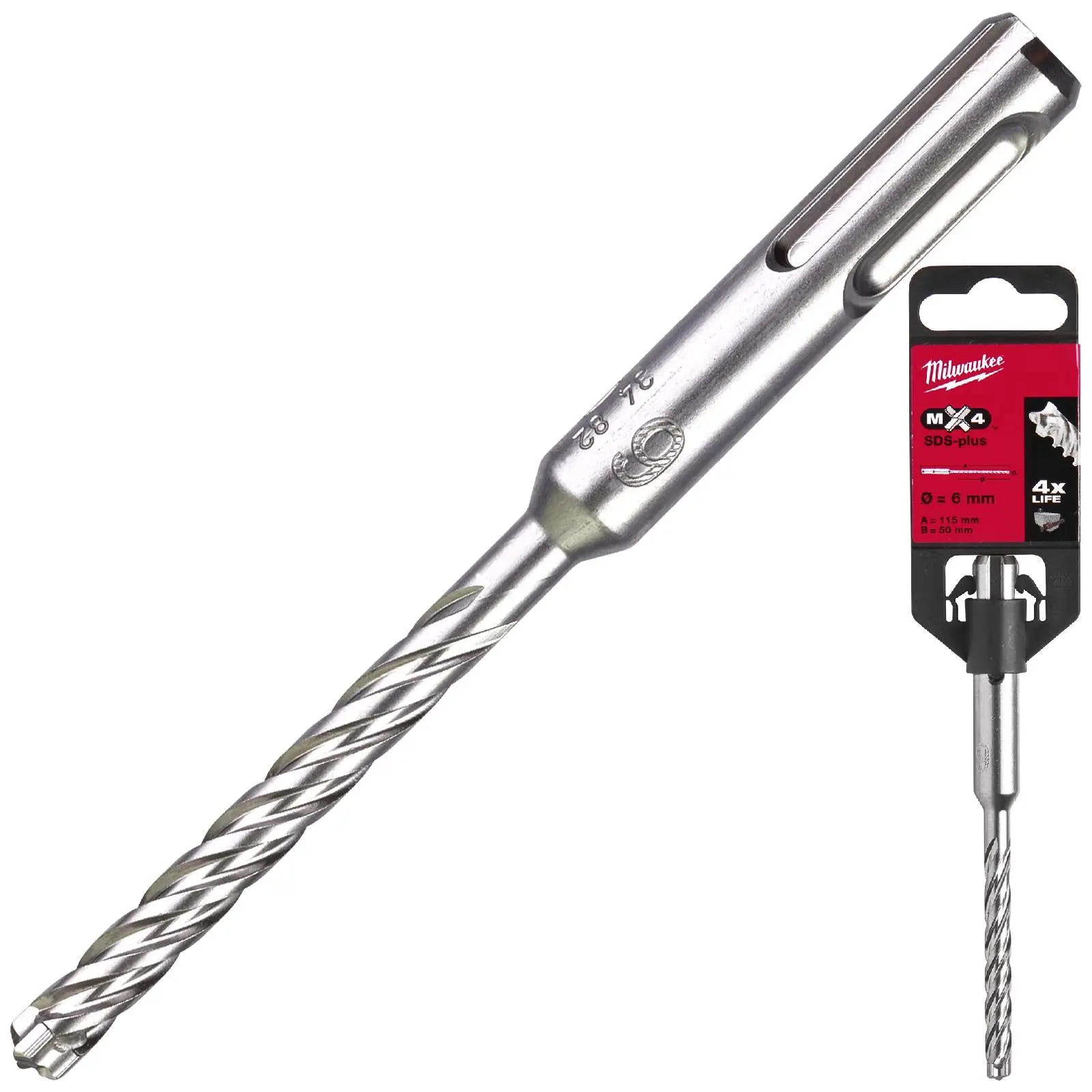 Milwaukee SDS Plus MX4 Rotary Hammer Drill Bits 4 Cut - Image 4